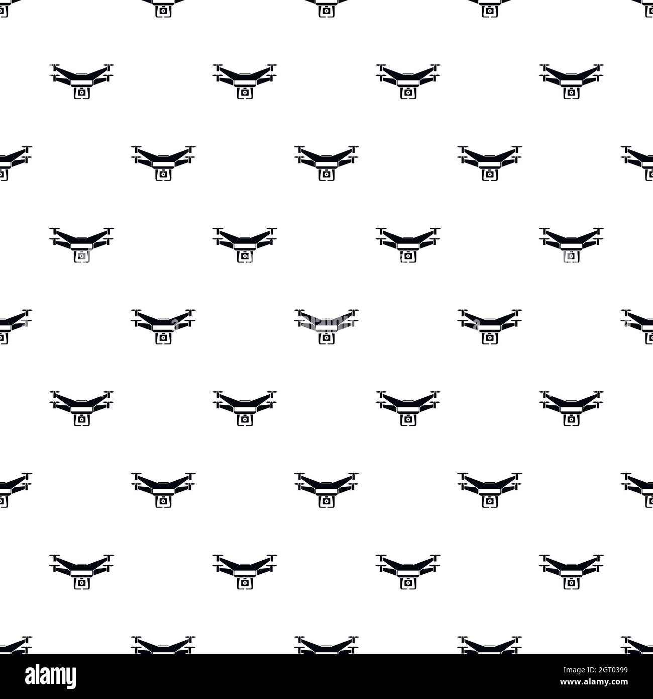 Drone pattern, simple style Stock Vector