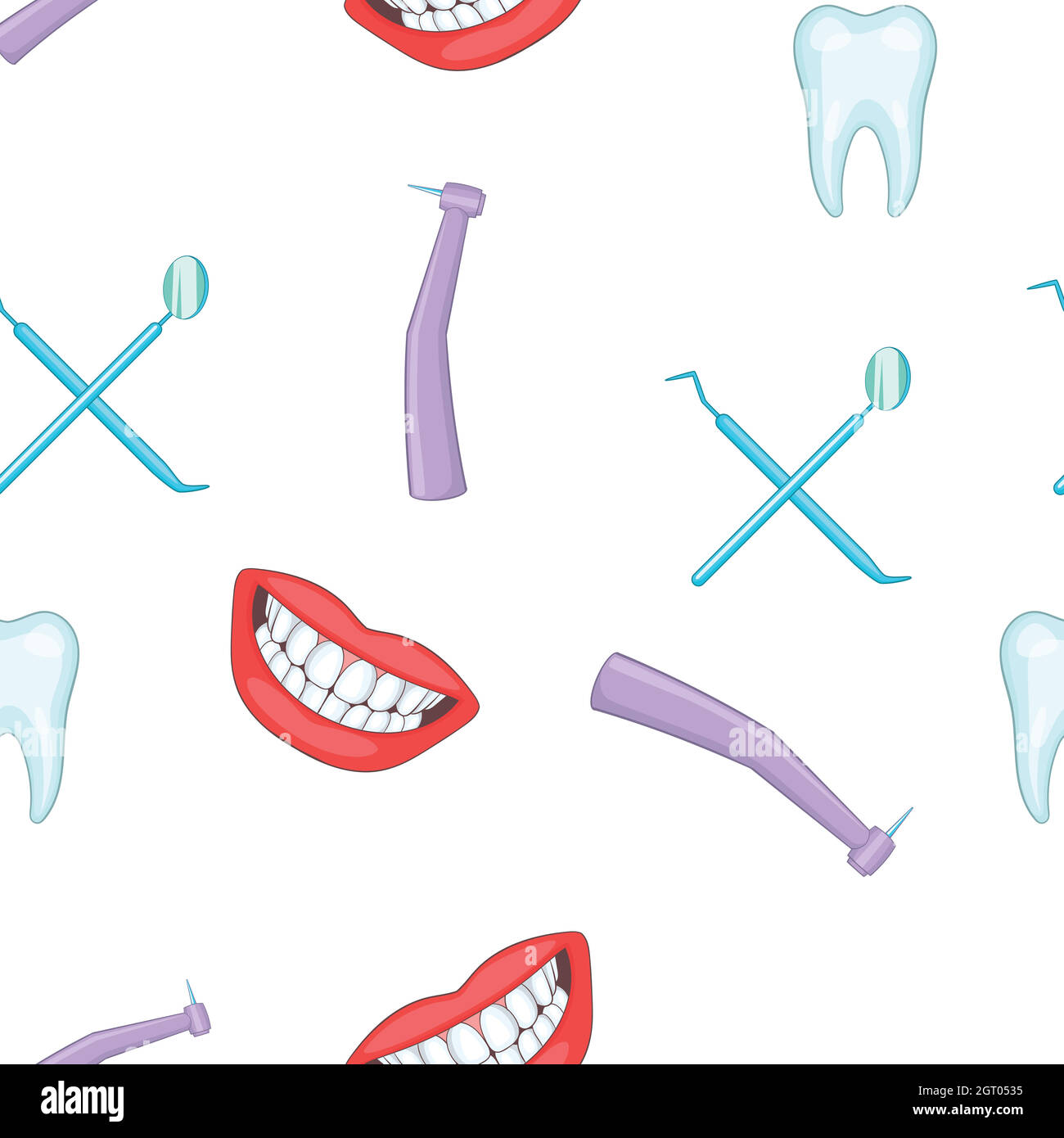 Stomatology pattern, cartoon style Stock Vector Image & Art - Alamy