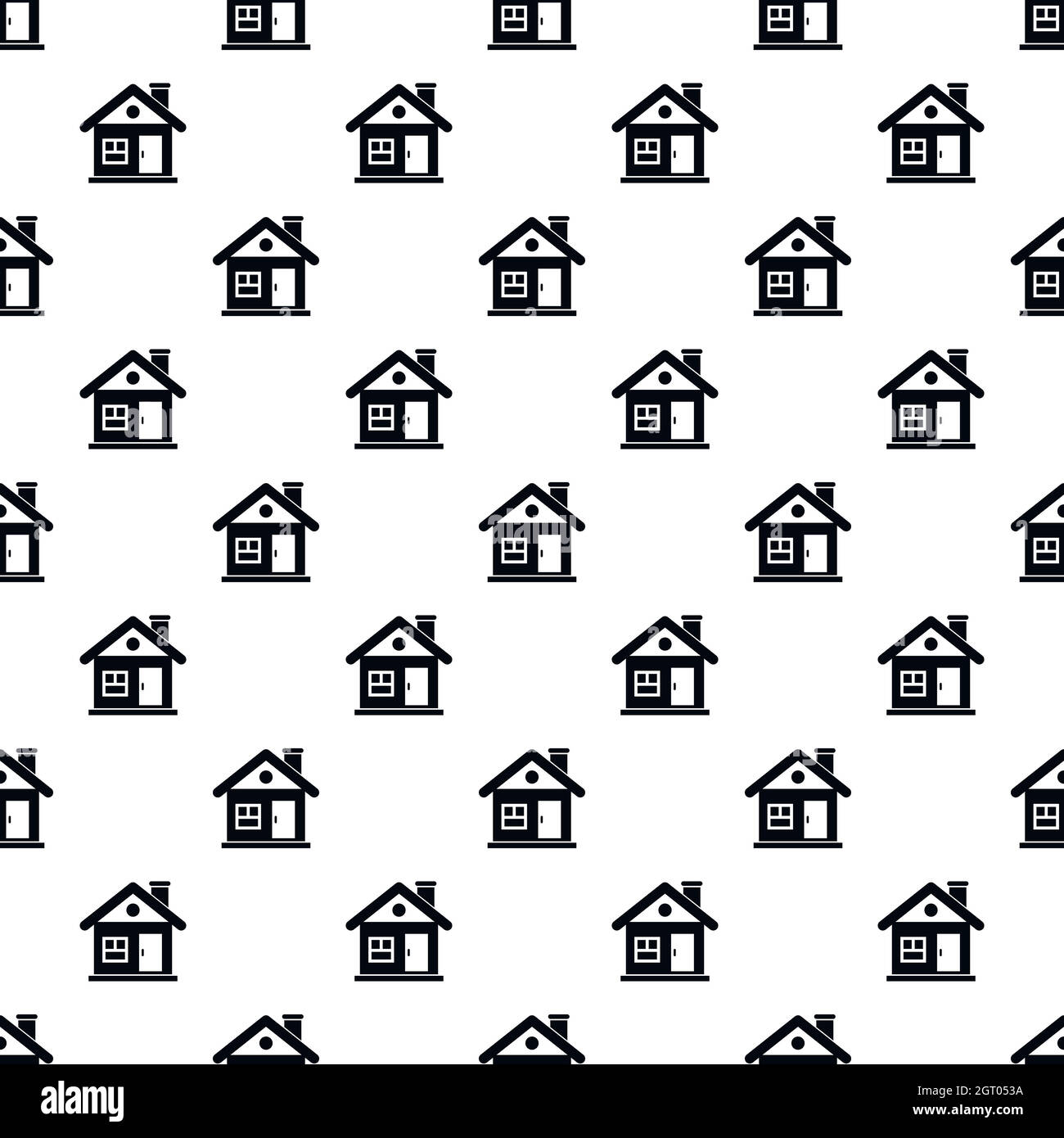 Small cottage pattern, simple style Stock Vector