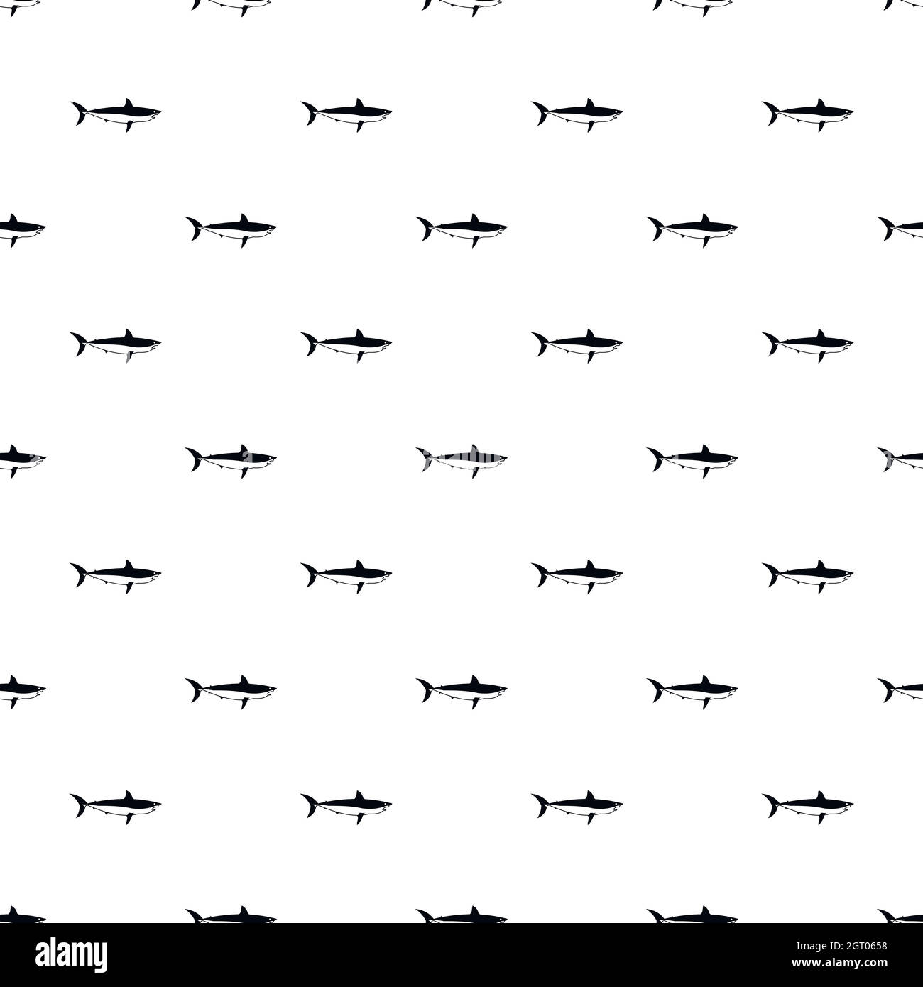 Shark pattern, simple style Stock Vector