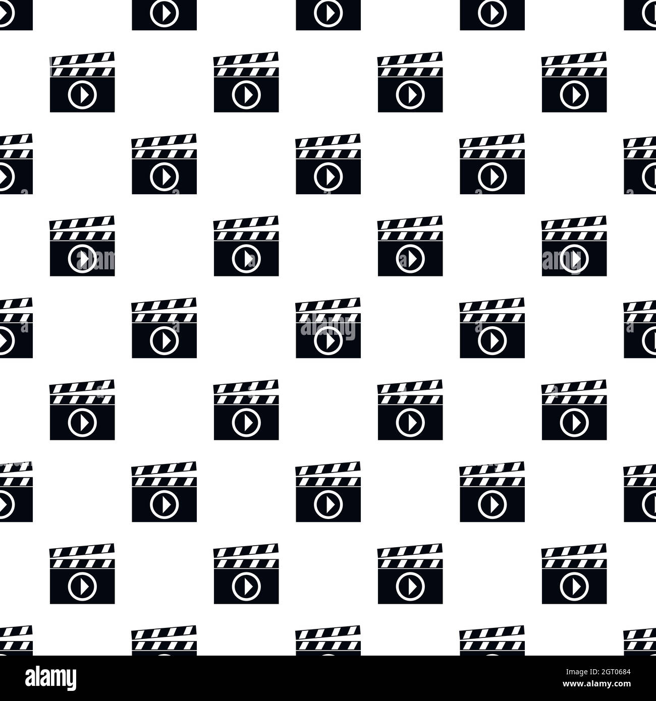 Clapperboard pattern, simple style Stock Vector