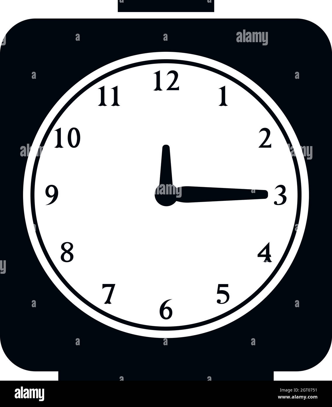 Square alarm clock icon, simple style Stock Vector Image & Art Alamy