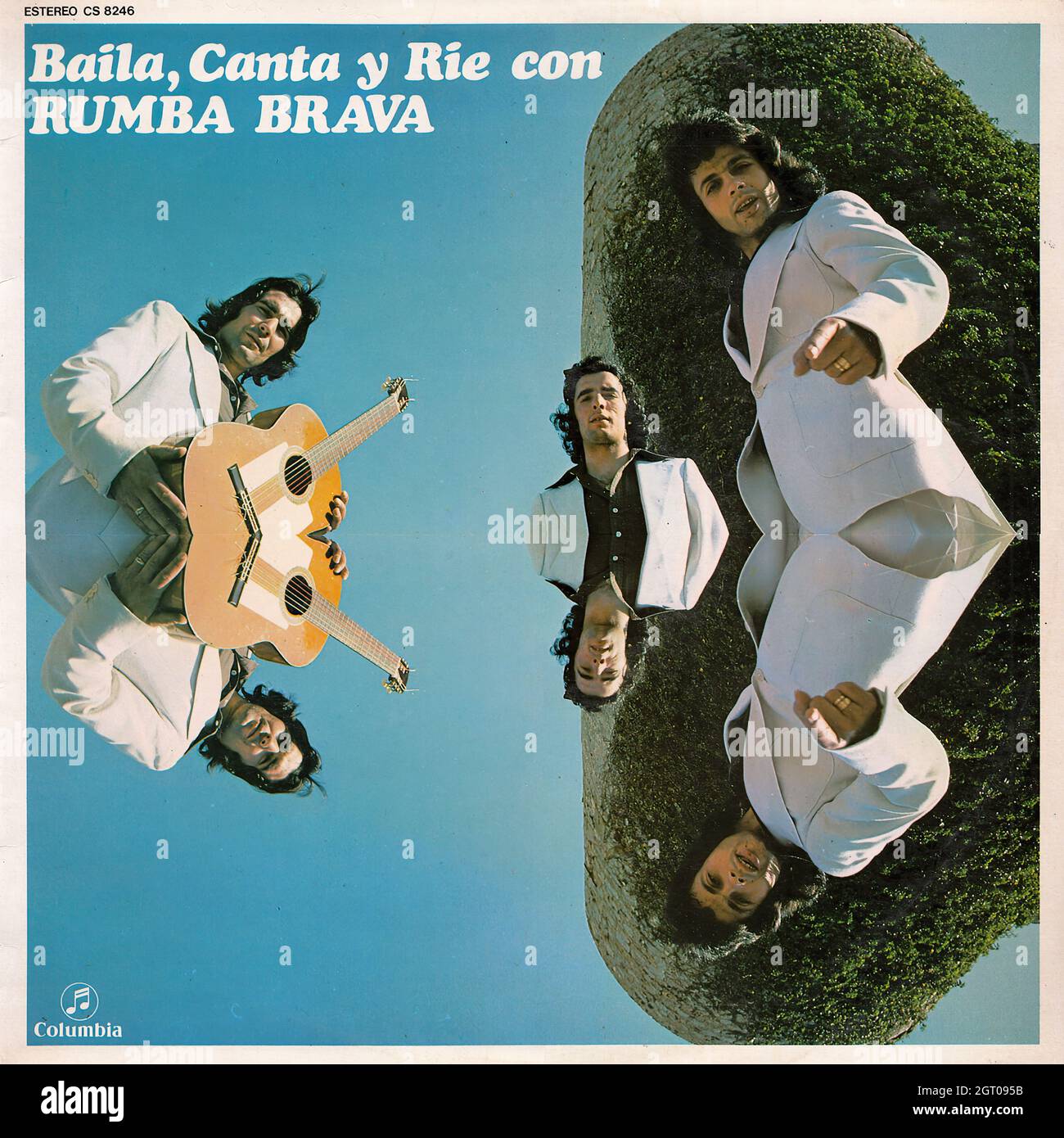 Rumba Brava - Baila, canta y rie con Rumba Brava - Vintage Vinyl Record Cover Stock Photo