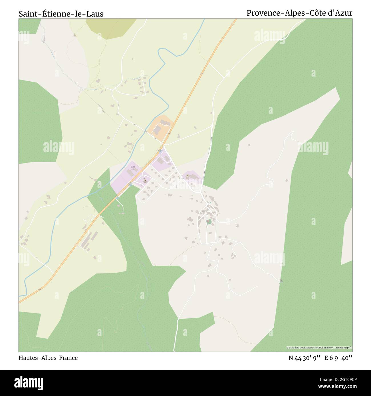 St Etienne France Map Saint-Étienne-Le-Laus, Hautes-Alpes, France, Provence-Alpes-Côte D'azur, N  44 30' 9'', E 6 9' 40'', Map, Timeless Map Published In 2021. Travelers,  Explorers And Adventurers Like Florence Nightingale, David Livingstone,  Ernest Shackleton, Lewis And