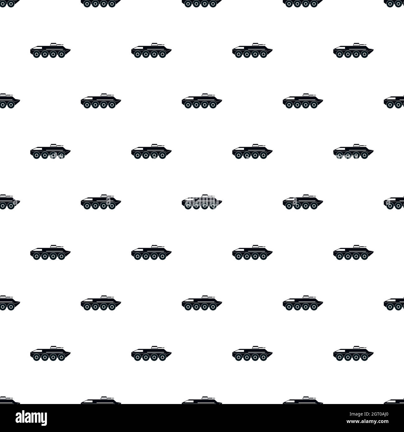 Armo infantry vehicle pattern, simple style Stock Vector