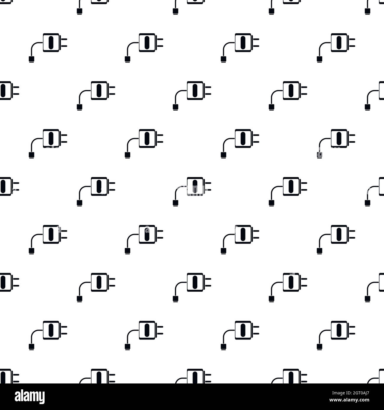 USB charger pattern, simple style Stock Vector