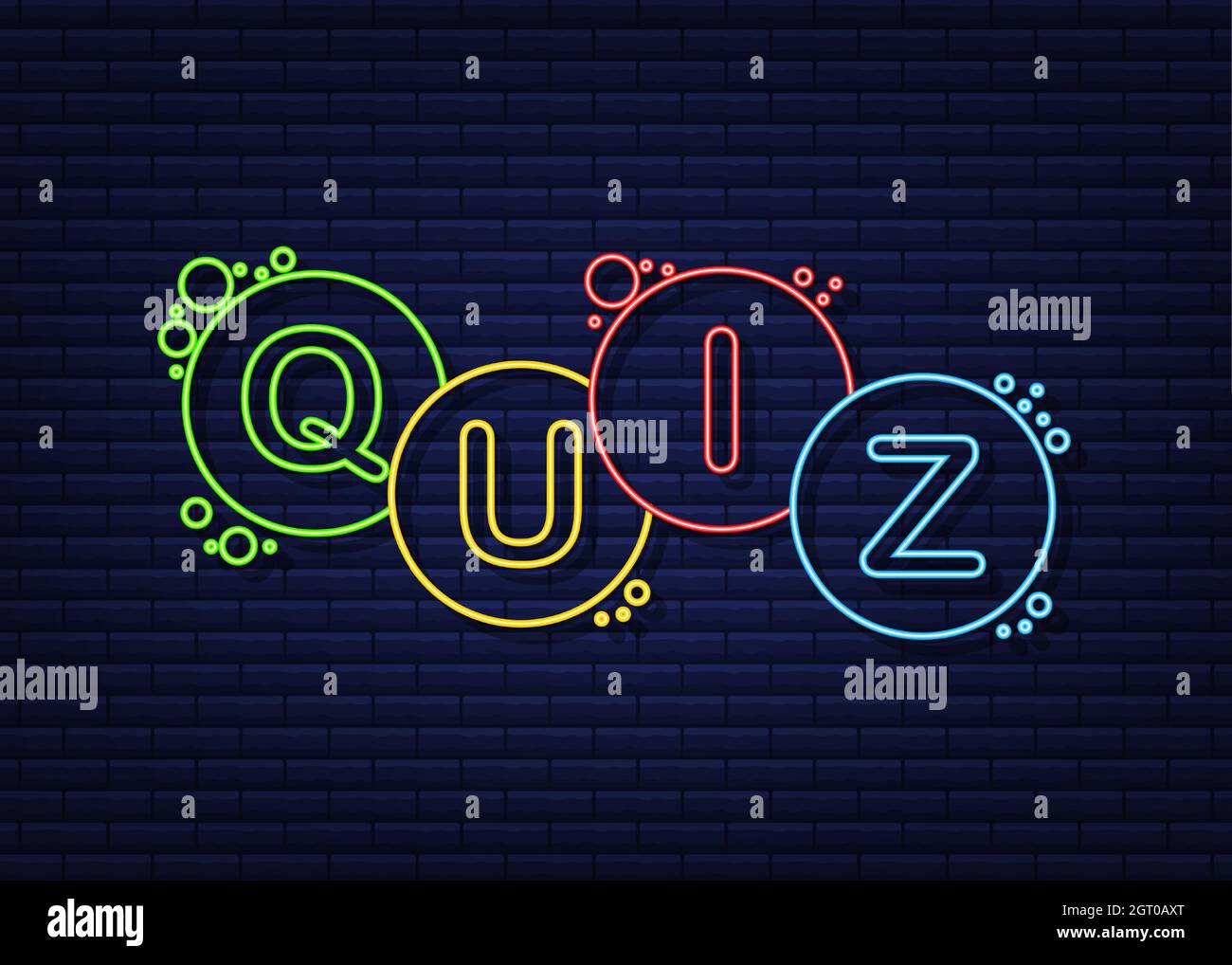Quiz Logo With Speech Bubble Symbols Concept Of Questionnaire Show Sing Quiz Button Question Competition Neon Icon Vector Stock Illustration Stock Vector Image Art Alamy
