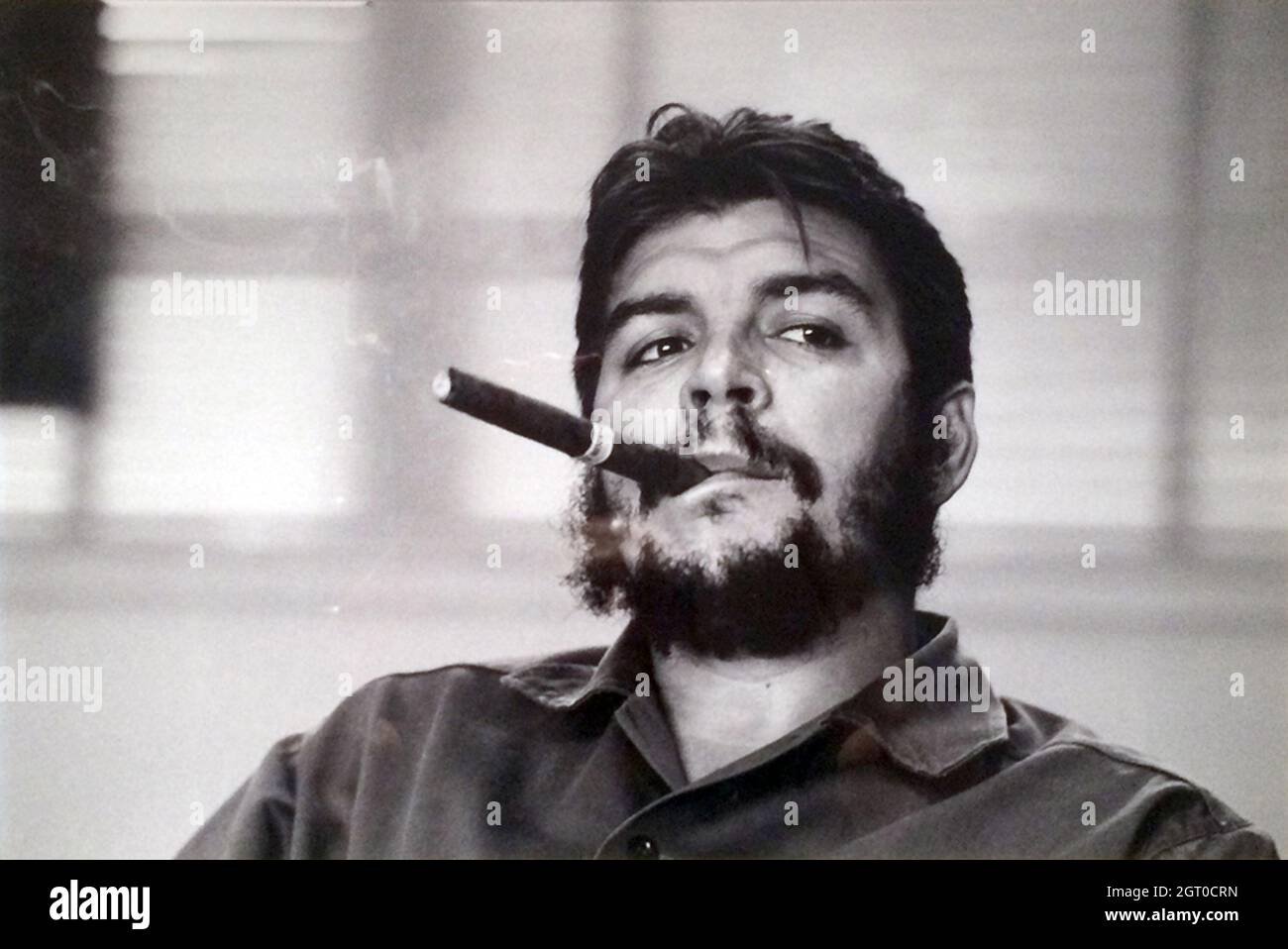 Che Guevara smoking a big cigar Stock Photo