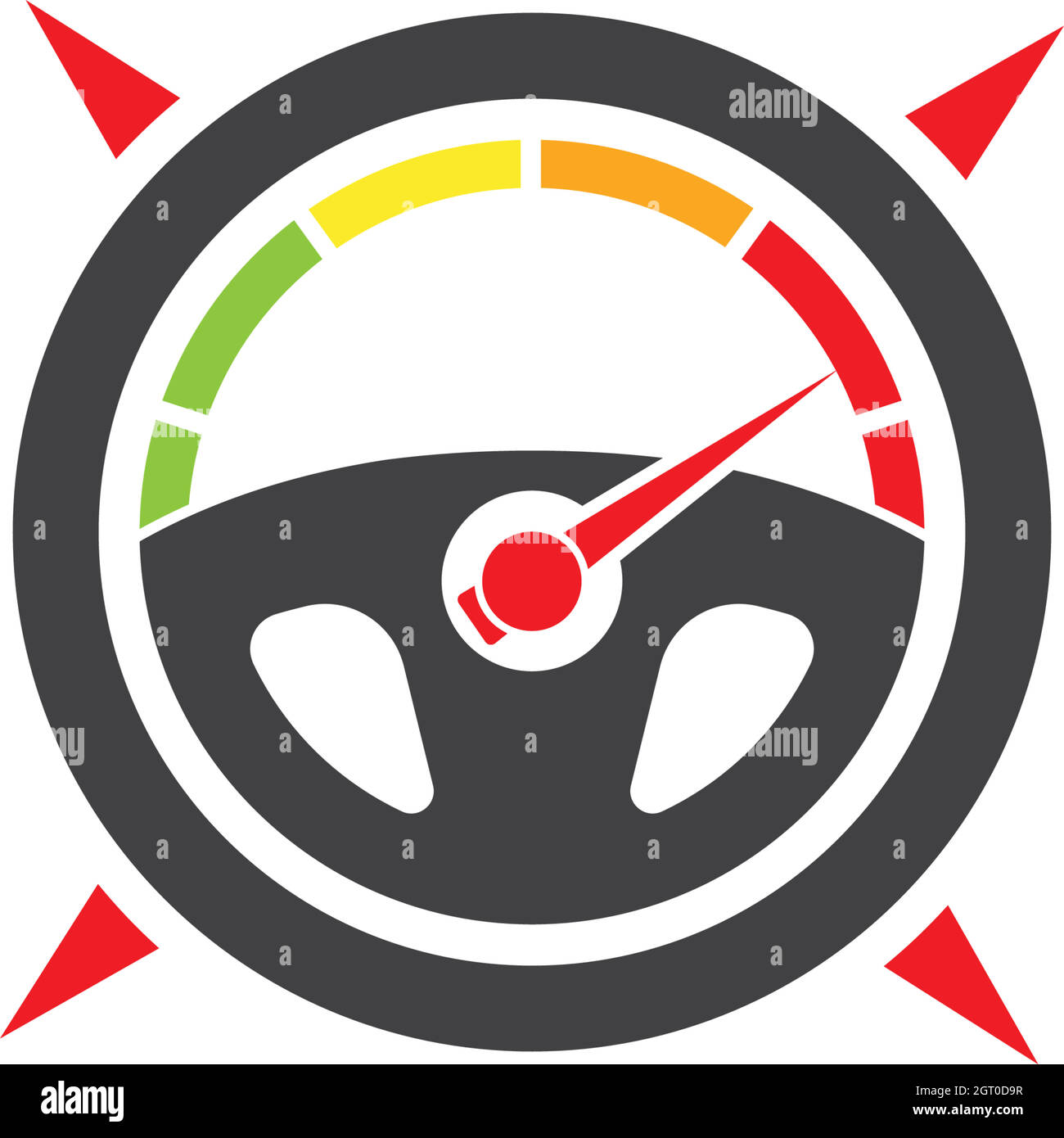 car steering wheel compass concept  logo icon vector illustration Stock Vector
