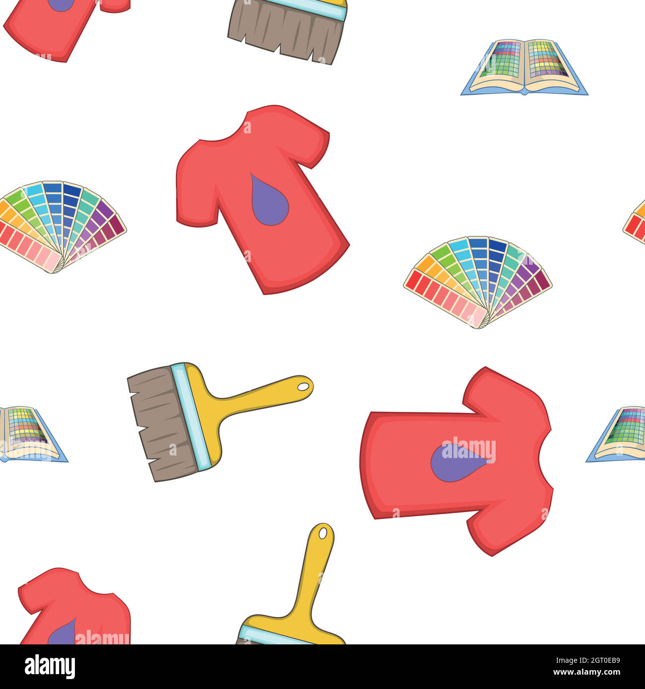 Printer pattern, cartoon style Stock Vector