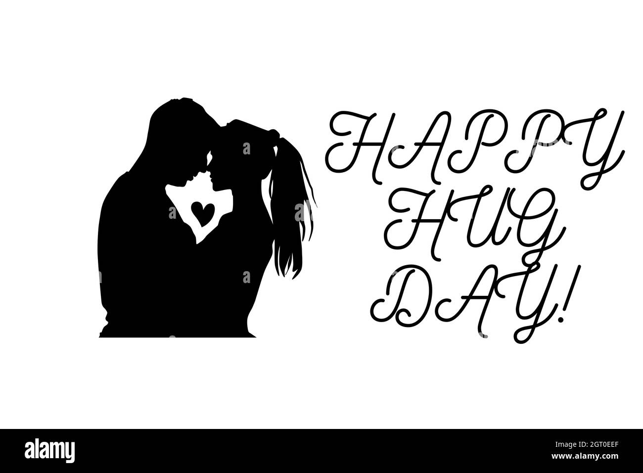 Happy Hug Day Graphic Design With White Background Stock Photo - Alamy