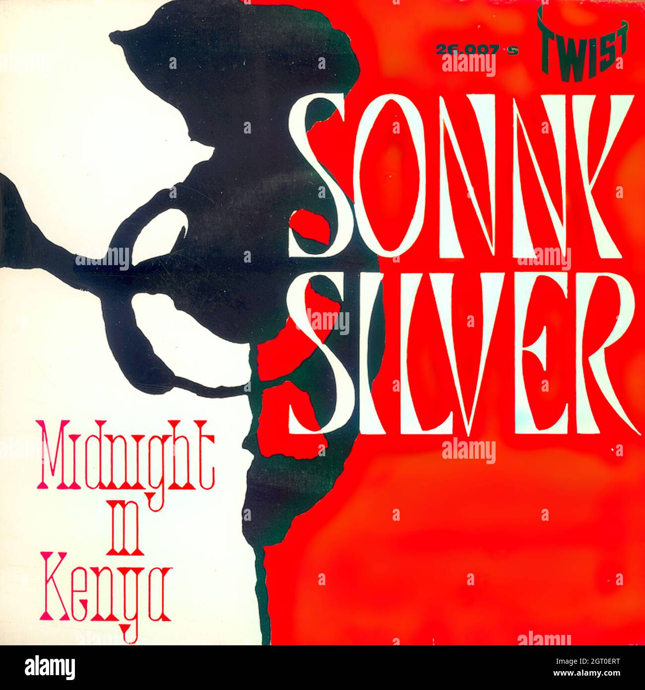 Sonny Silver - Midnight in Kenya EP - Vintage Vinyl Record Cover Stock Photo