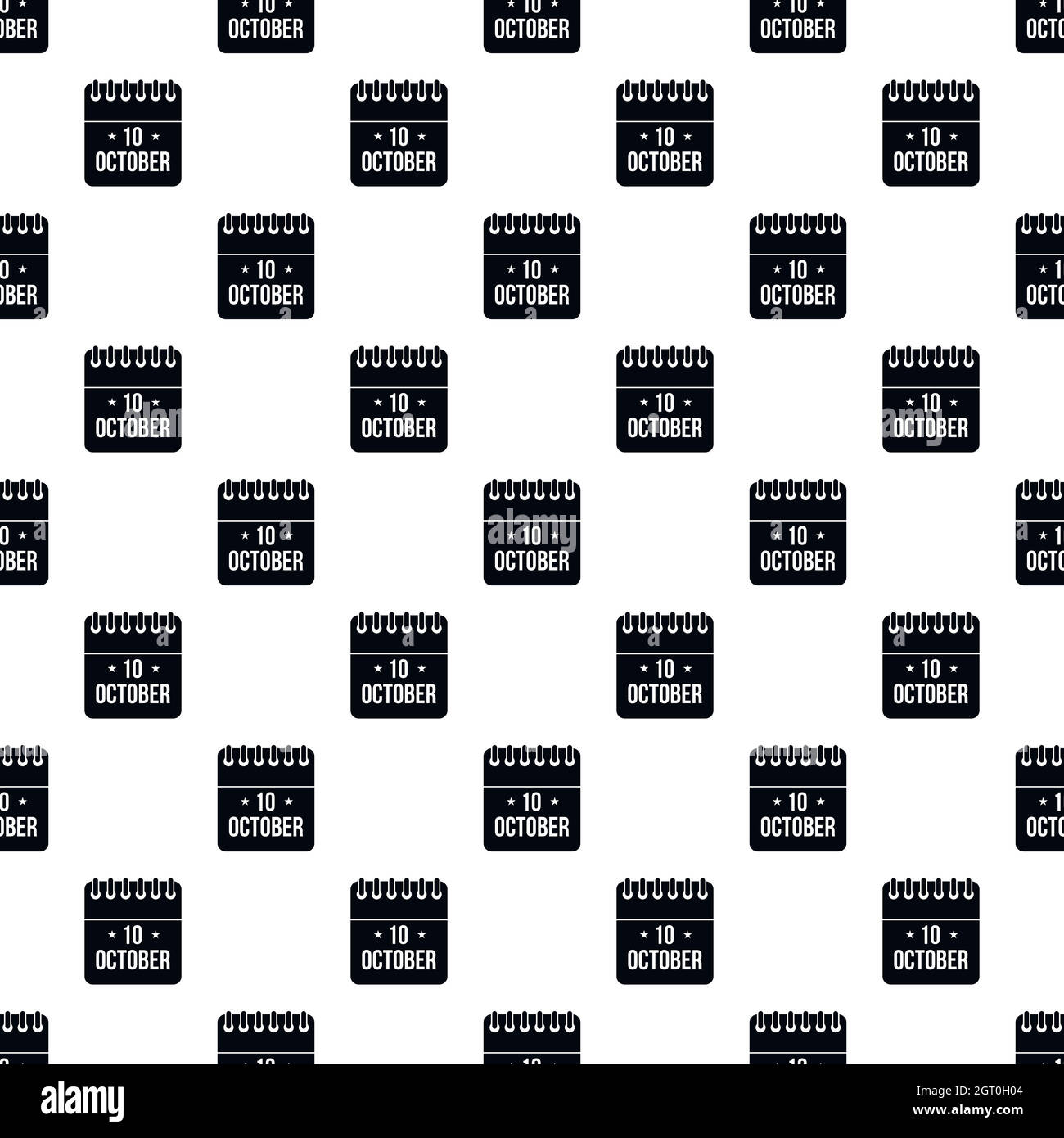 Columbus day calendar pattern, simple style Stock Vector