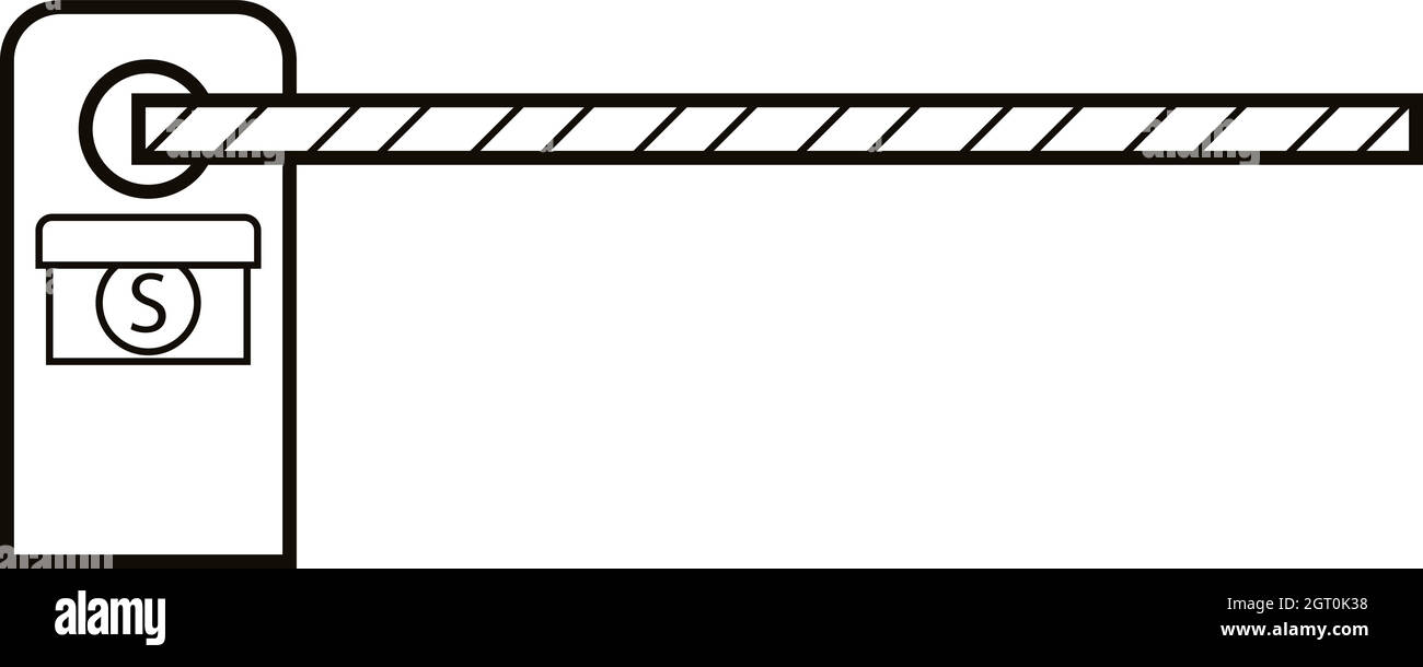 Barrier icon, outline style Stock Vector