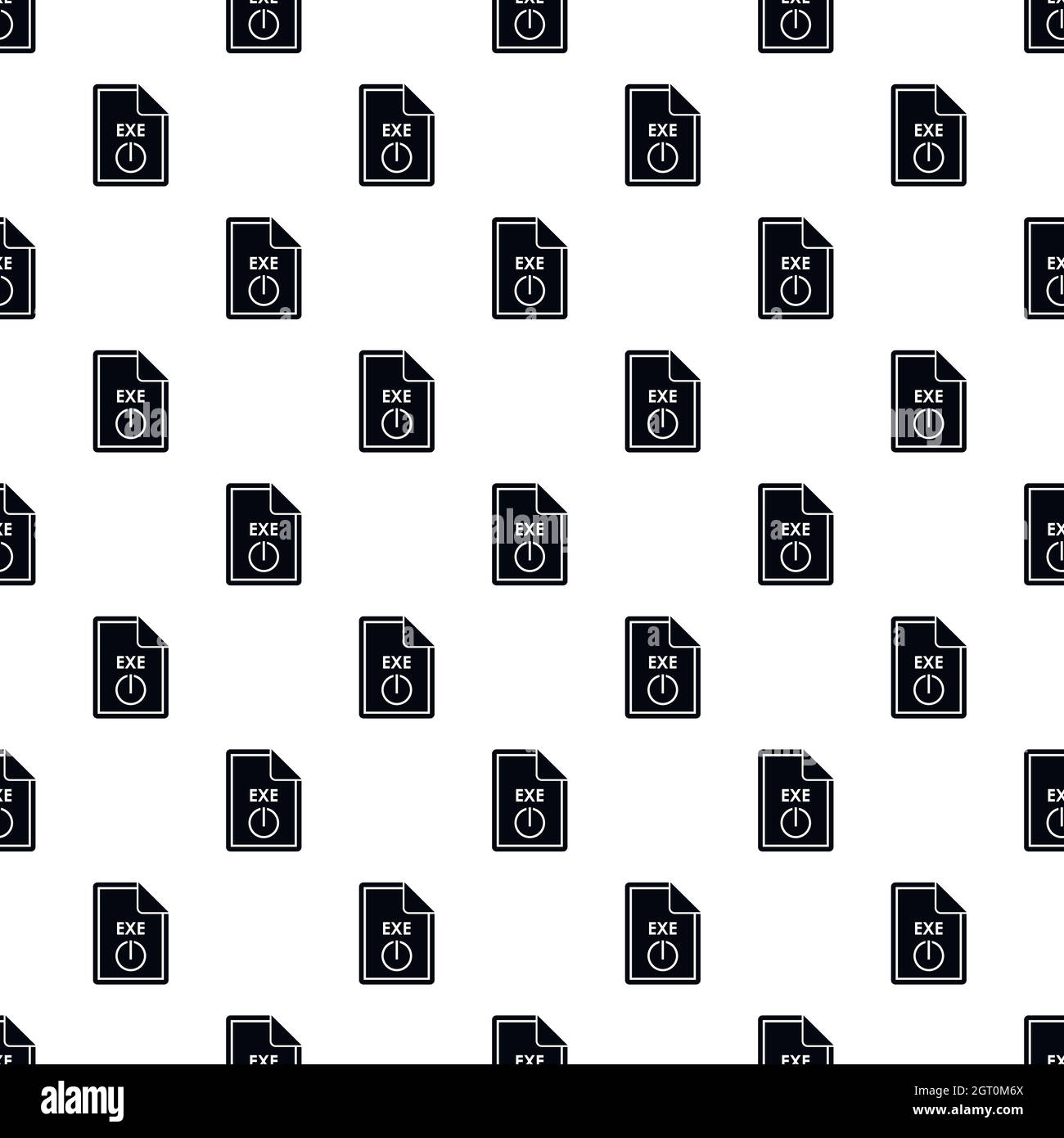 EXE extension text file pattern, simple style Stock Vector Image & Art ...