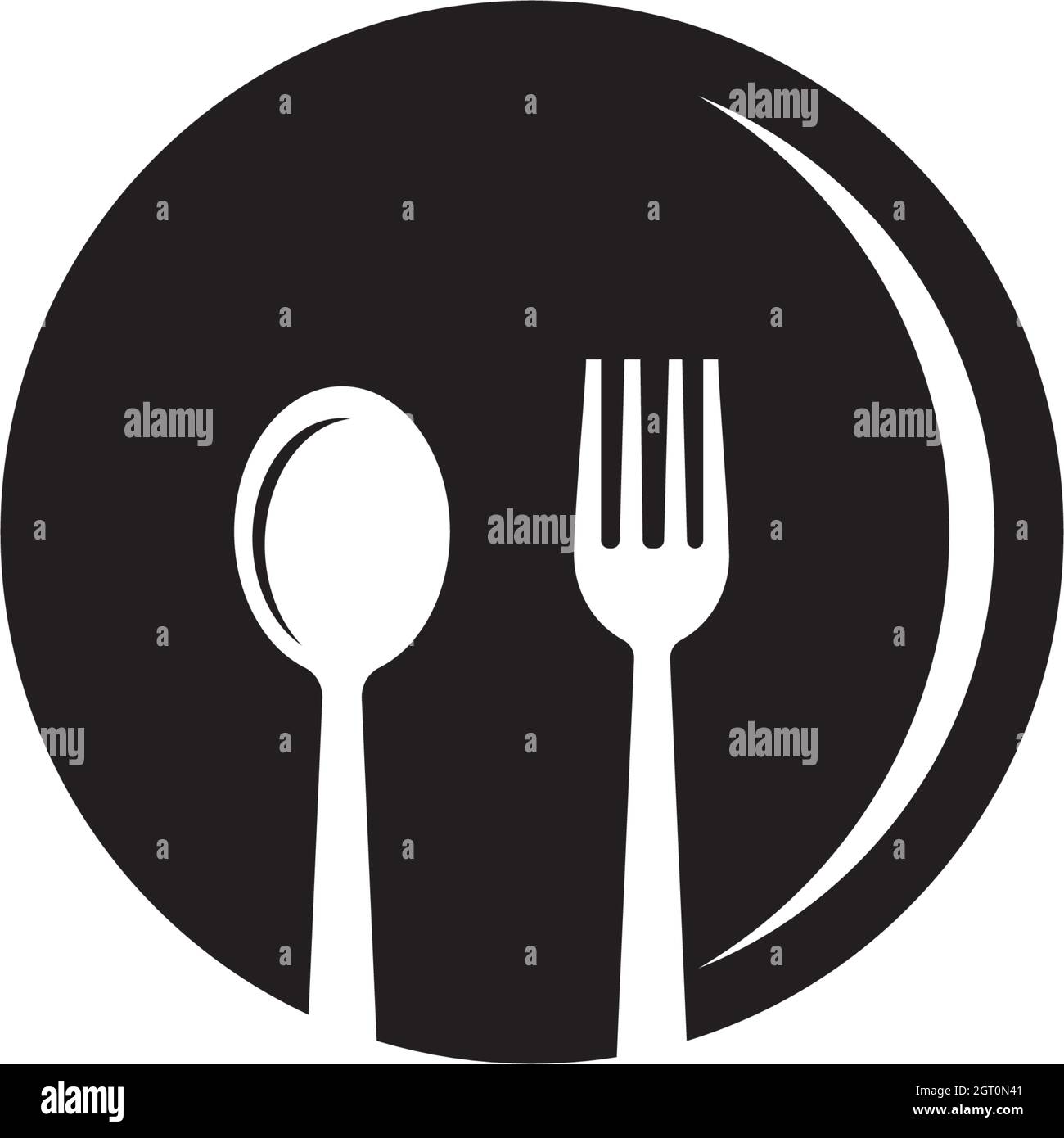 fork and spoon icon vector template Stock Vector Image & Art - Alamy