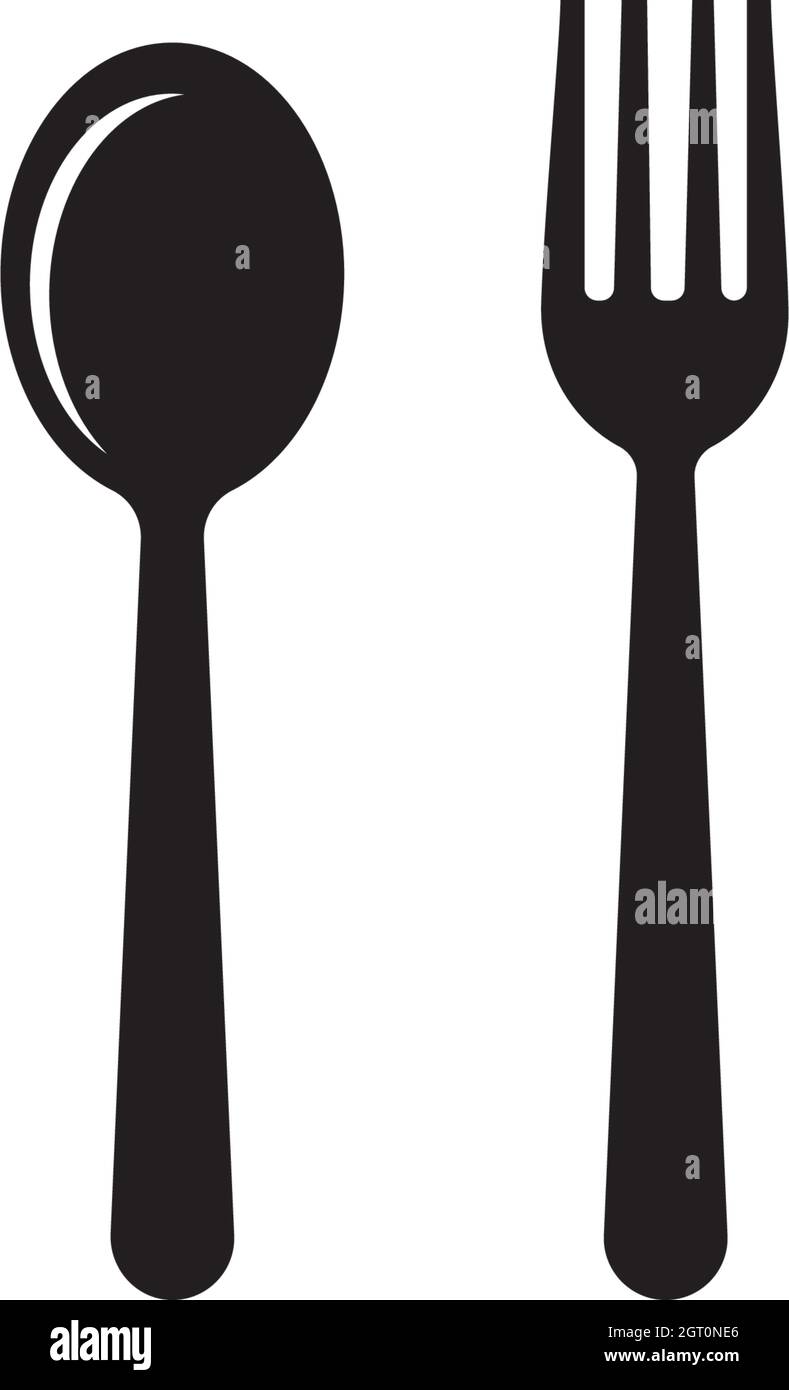 fork and spoon icon vector template Stock Vector Image & Art - Alamy