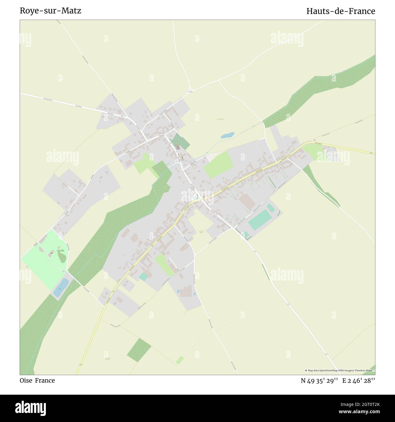 Matz Map Roye-sur-Matz, Oise, France, Hauts-de-France, N 49 35' 29'', E 2 46' 28 ...