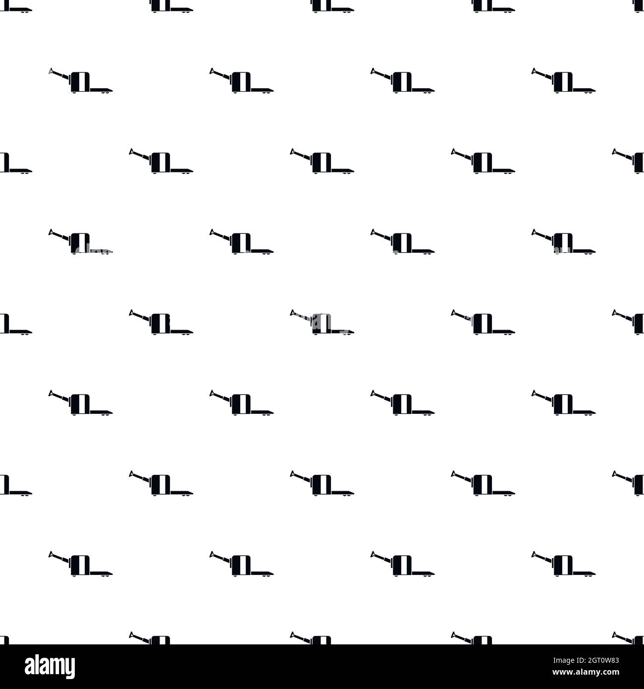 Cart on wheels pattern, simple style Stock Vector