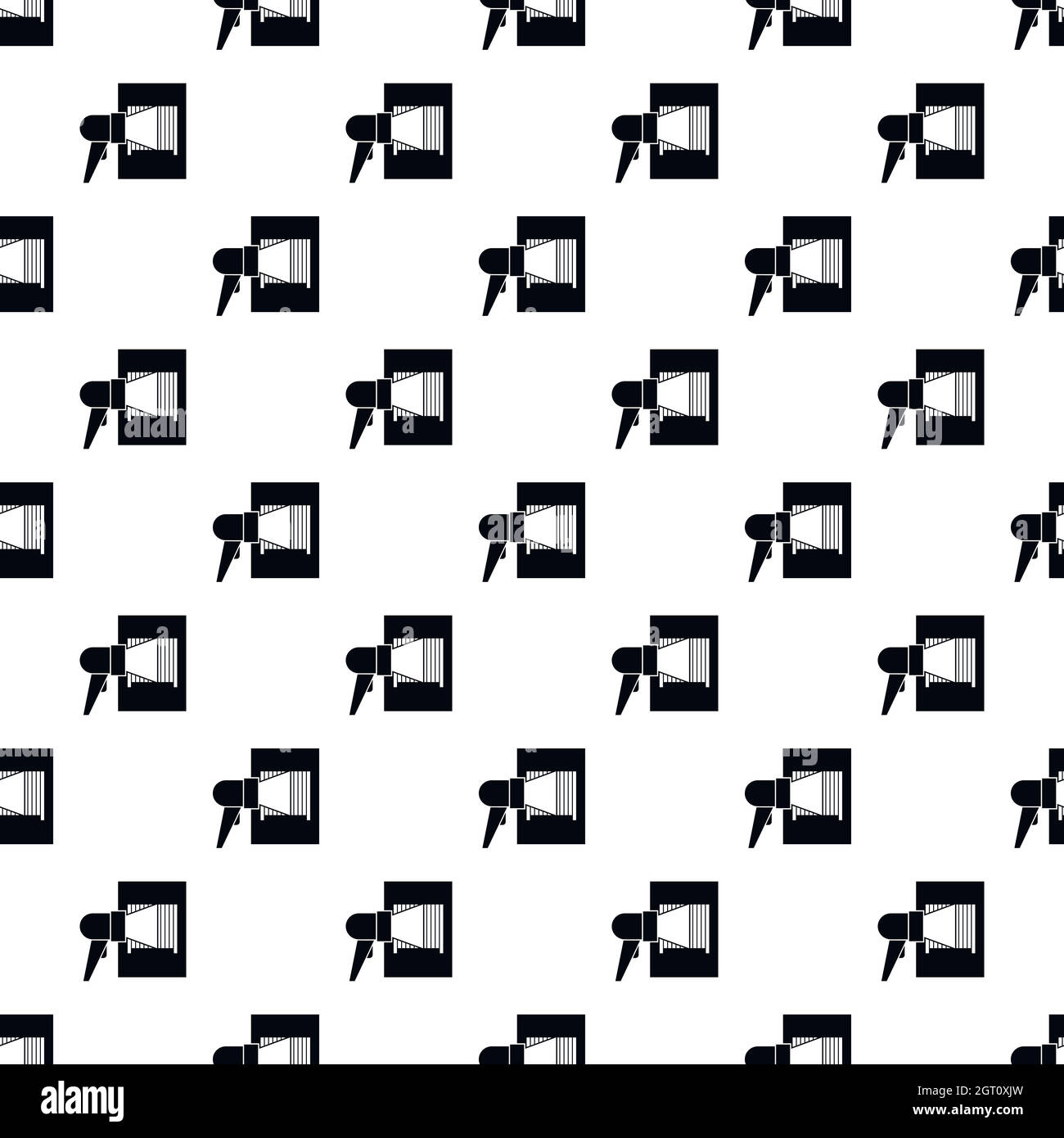 Barcode scanner pattern, simple style Stock Vector