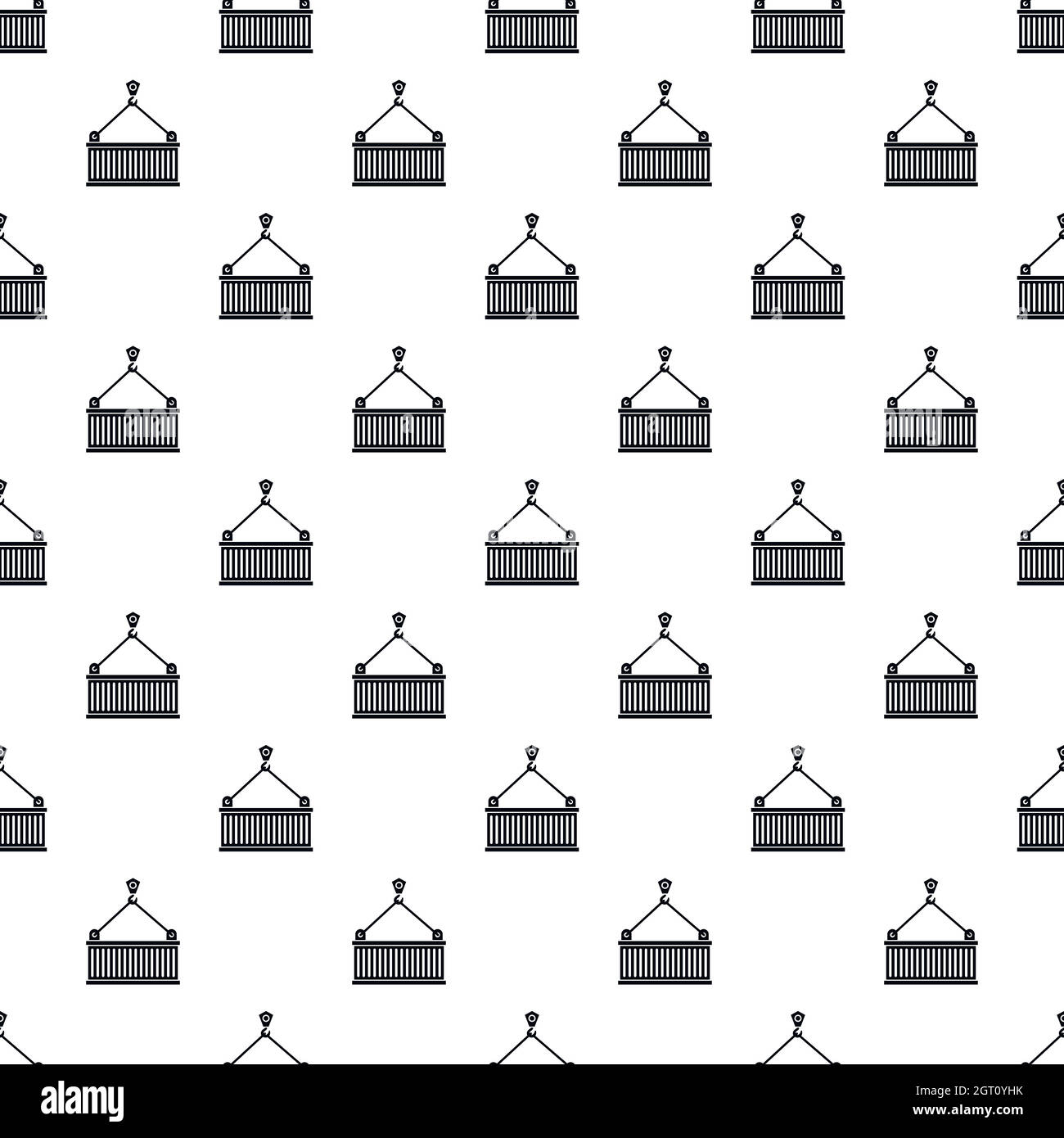 Crane with load pattern, simple style Stock Vector
