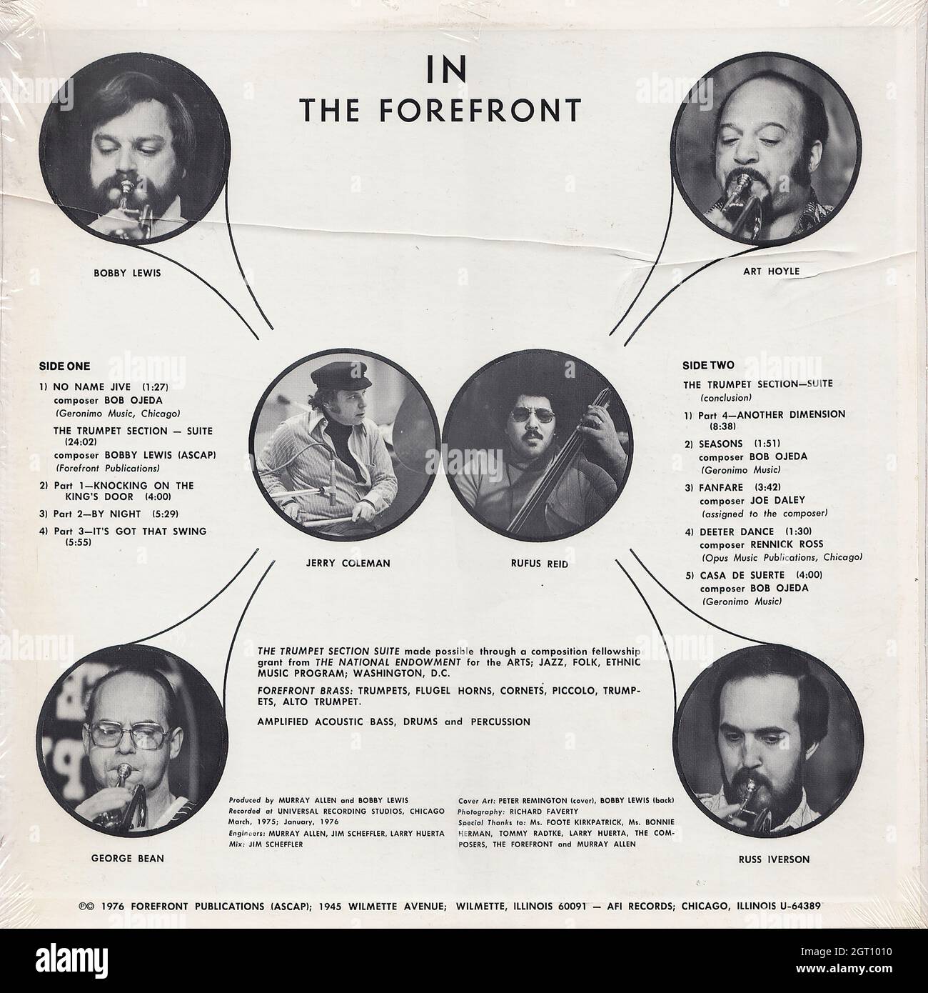 The Forefront - In (back cover) - Vintage Vinyl Record Cover Stock Photo -  Alamy