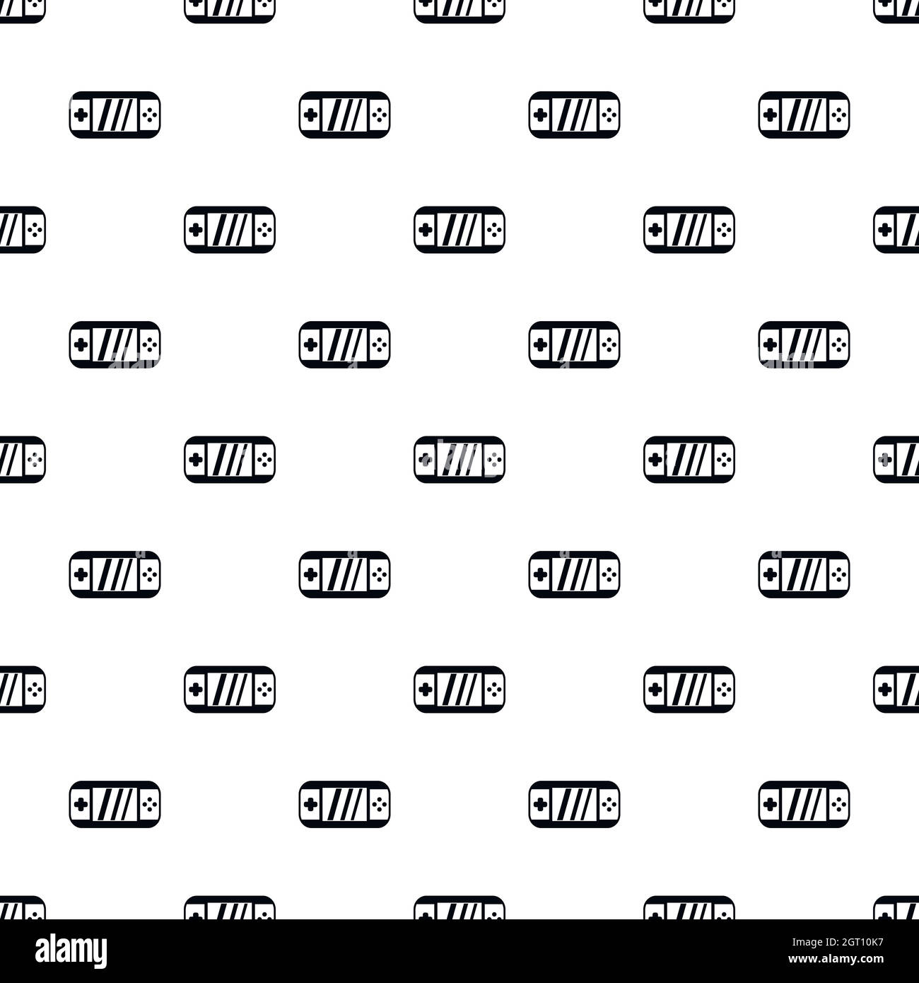 Portable video game console pattern, simple style Stock Vector