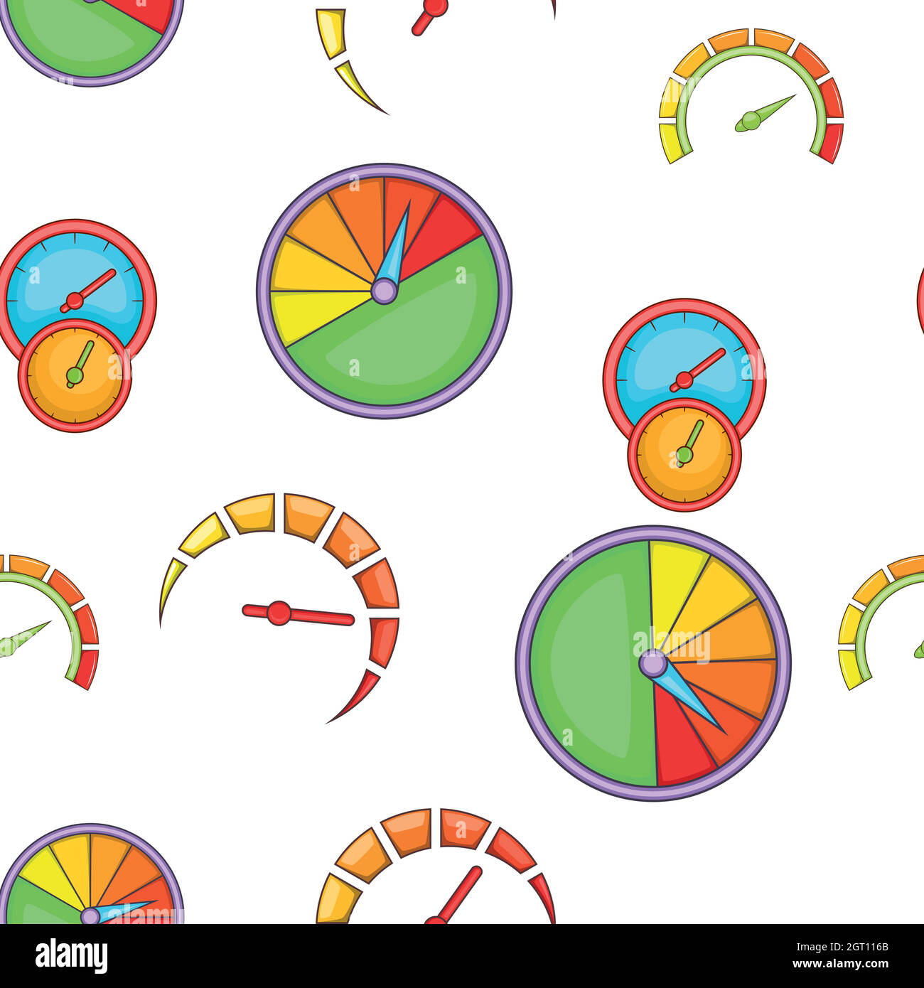 Types of speedometers pattern, cartoon style Stock Vector Image & Art ...