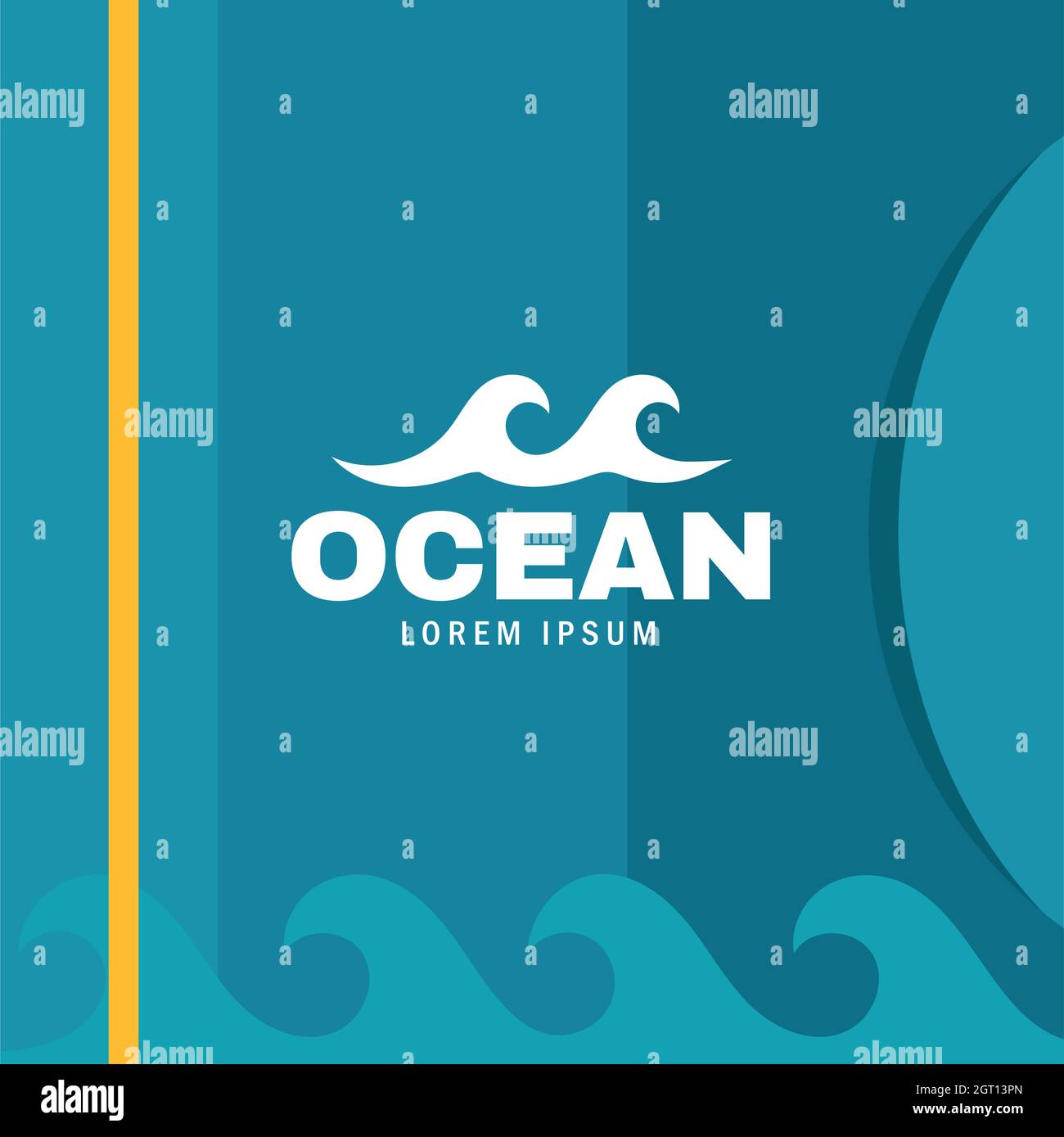 ocean identity cd bag Stock Vector