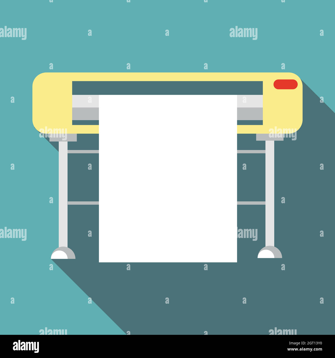 Printer icon, flat style Stock Vector