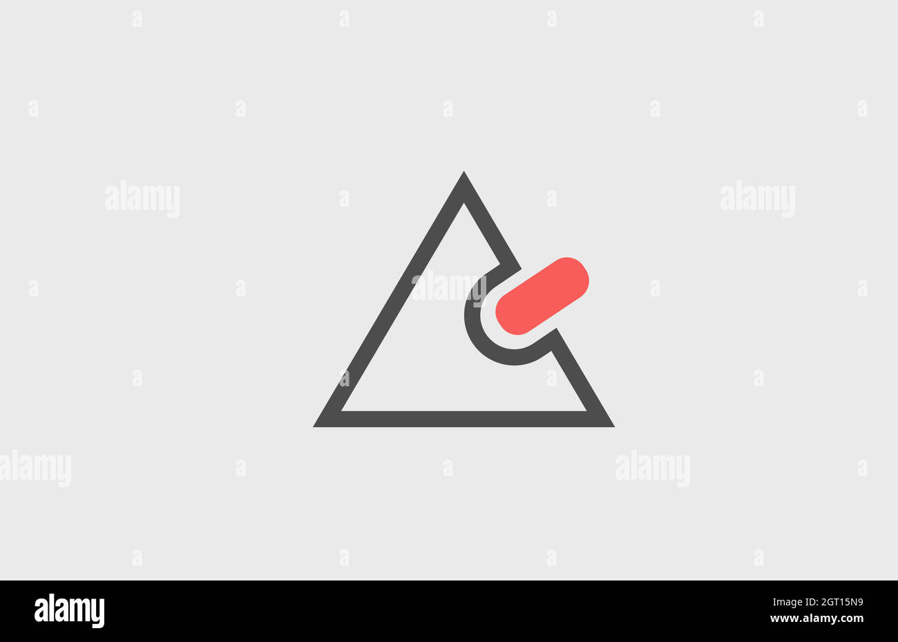 grey pink A alphabet letter logo icon. Geometric design for company ...