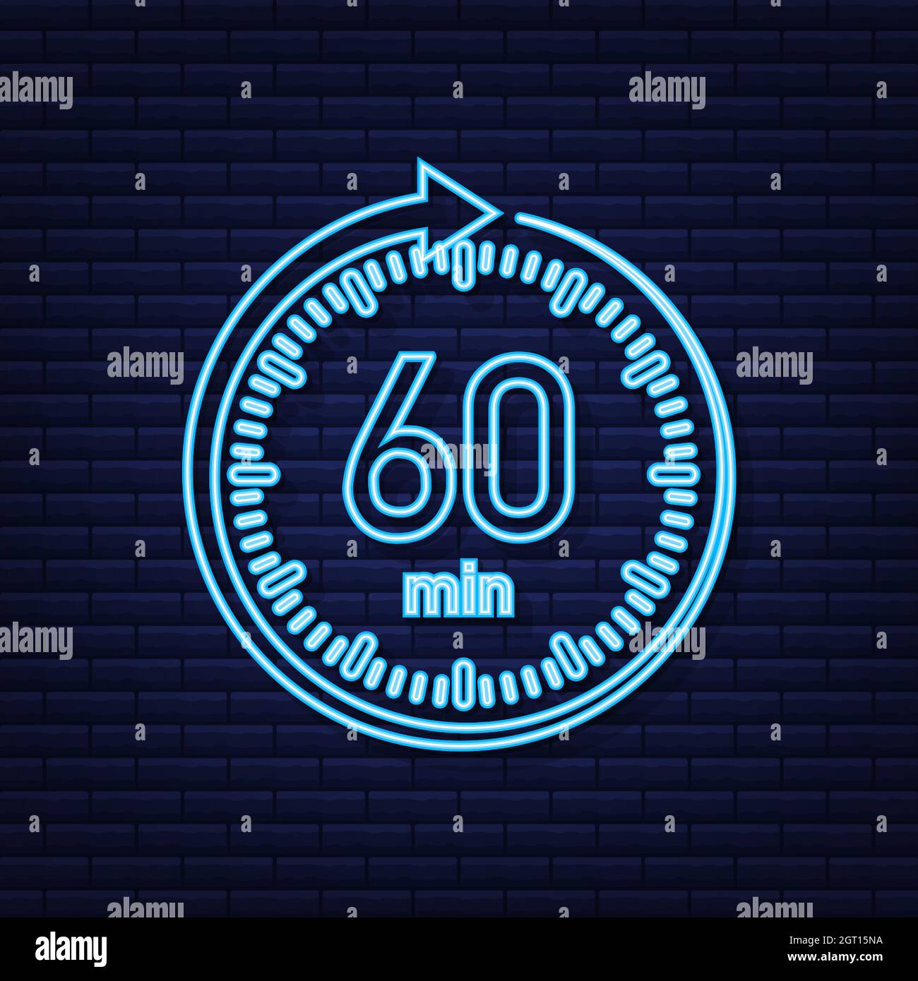 The 60 Minutes Stopwatch Vector Neon Icon Stopwatch Icon In Flat The 60 Minutes Stopwatch Vector Neon Icon Stopwatch Icon In Flat