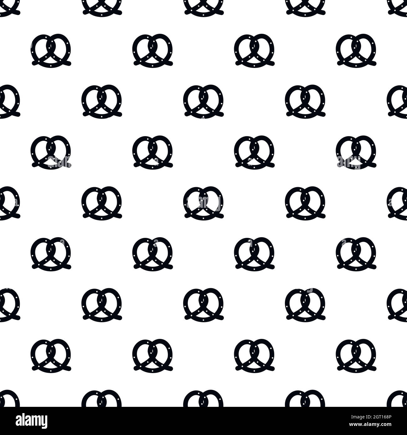 Pretzel pattern, simple style Stock Vector