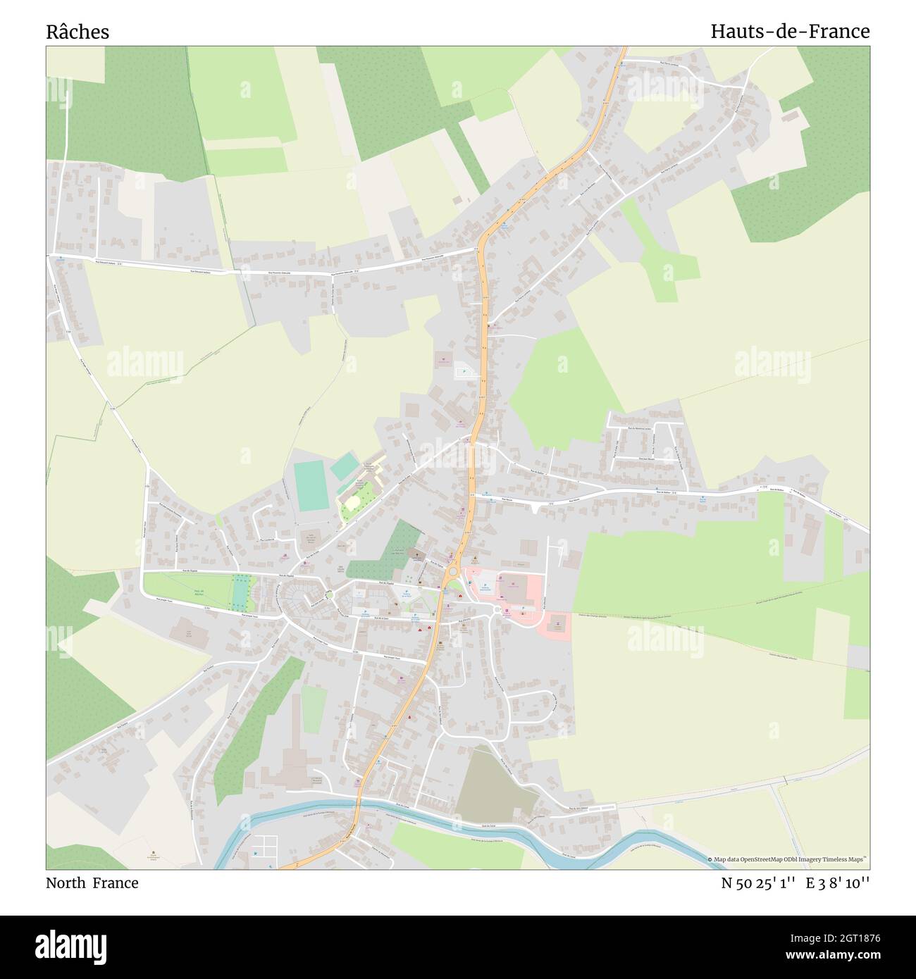 High-resolution Map of Northern France