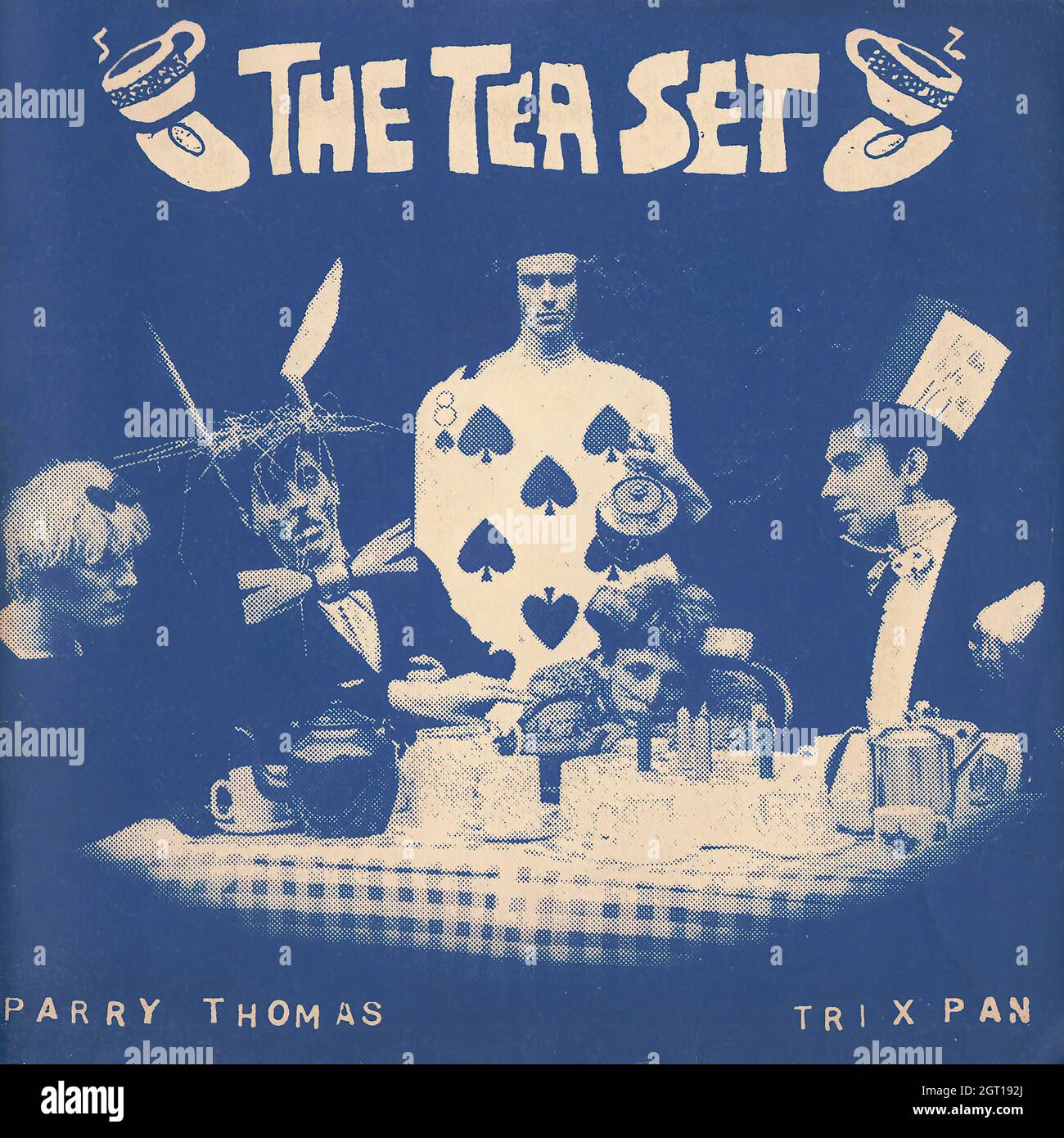 The Tea Set - Parry Thomas - Tri X Pan 45rpm - Vintage Vinyl Record Cover Stock Photo