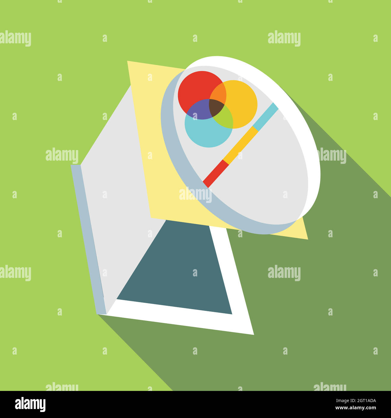 Palette icon, flat style Stock Vector Image & Art - Alamy