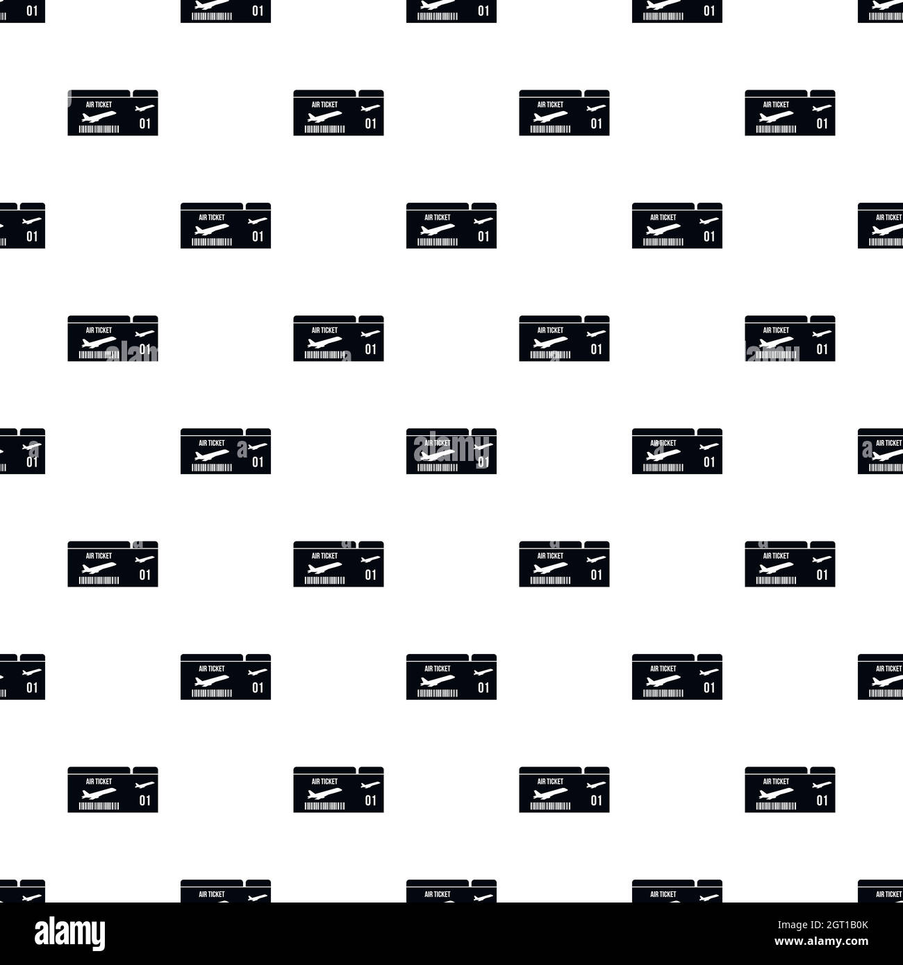 Air ticket pattern, simple style Stock Vector