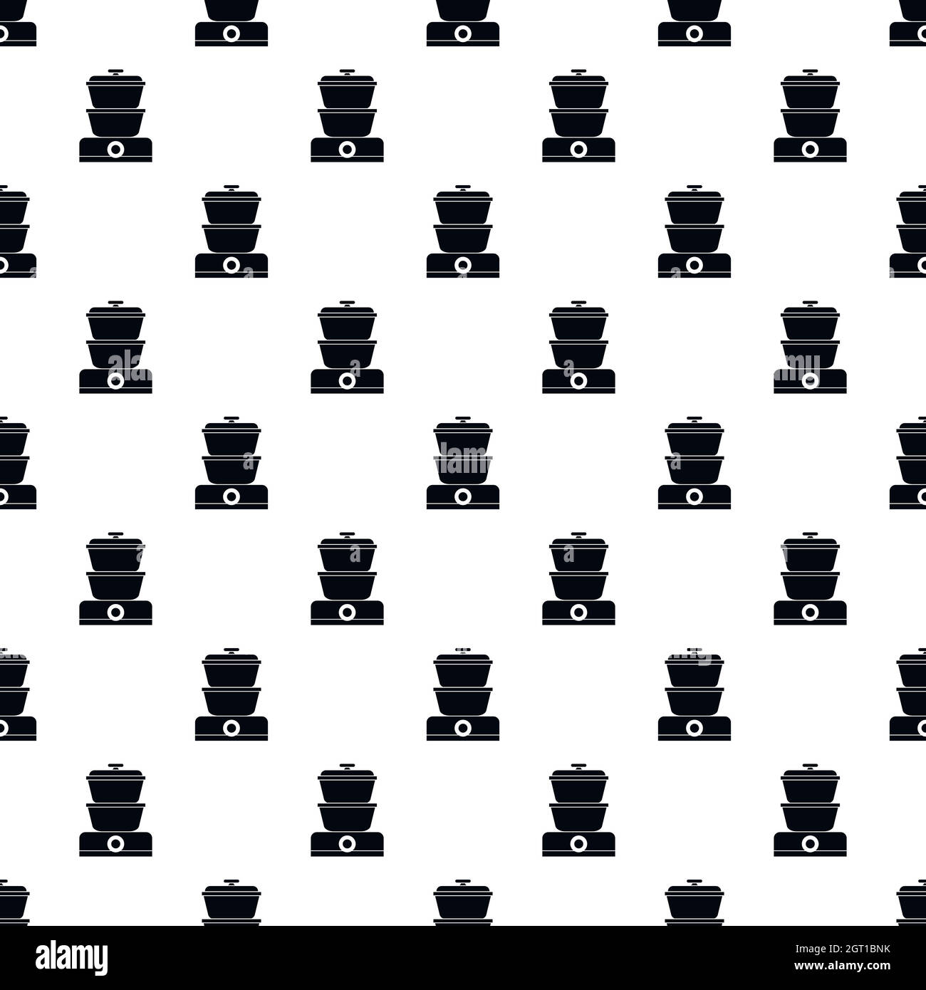 Double boiler pattern, simple style Stock Vector