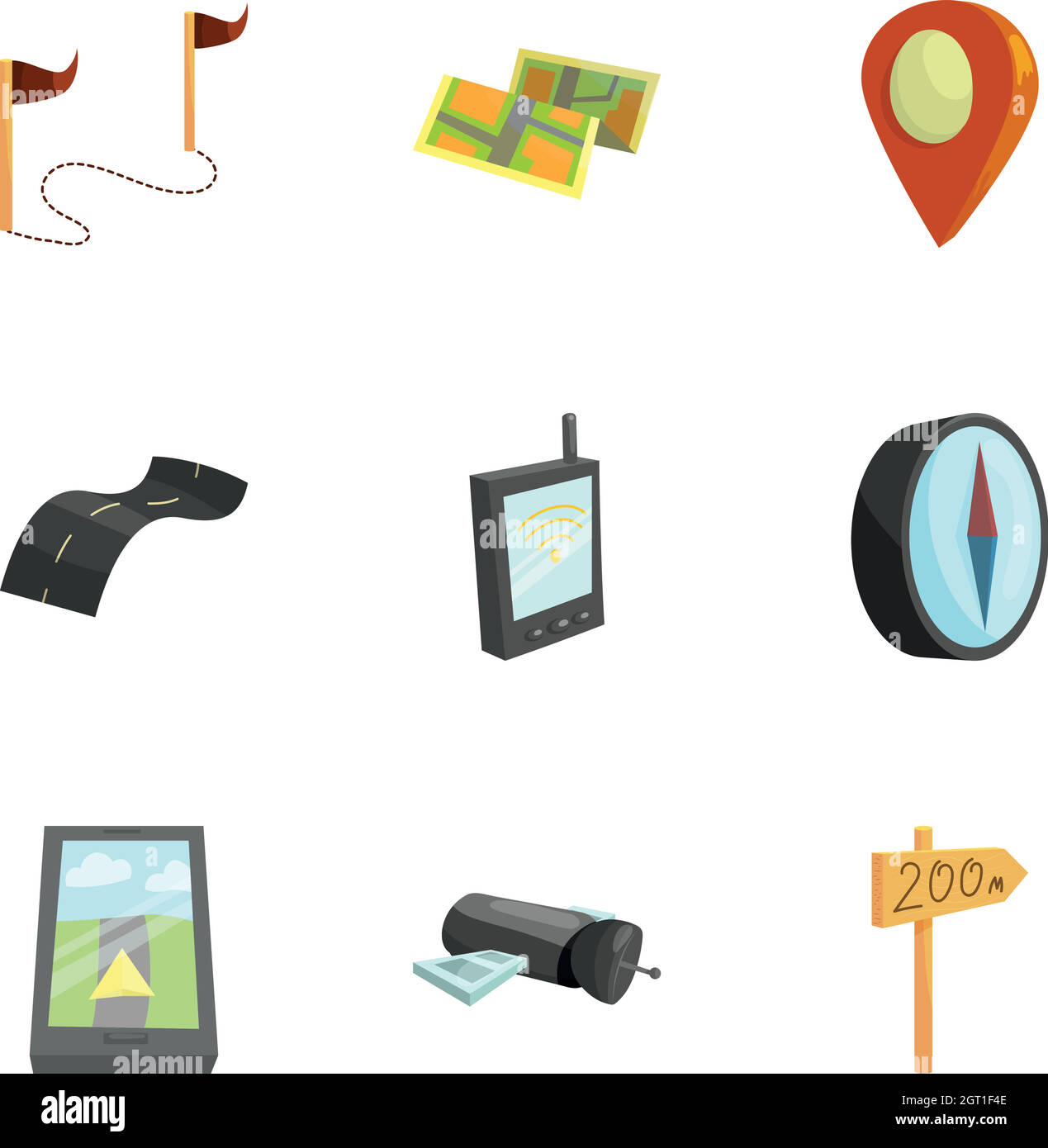 Cartography and geography tools icons set Stock Vector Image & Art Alamy