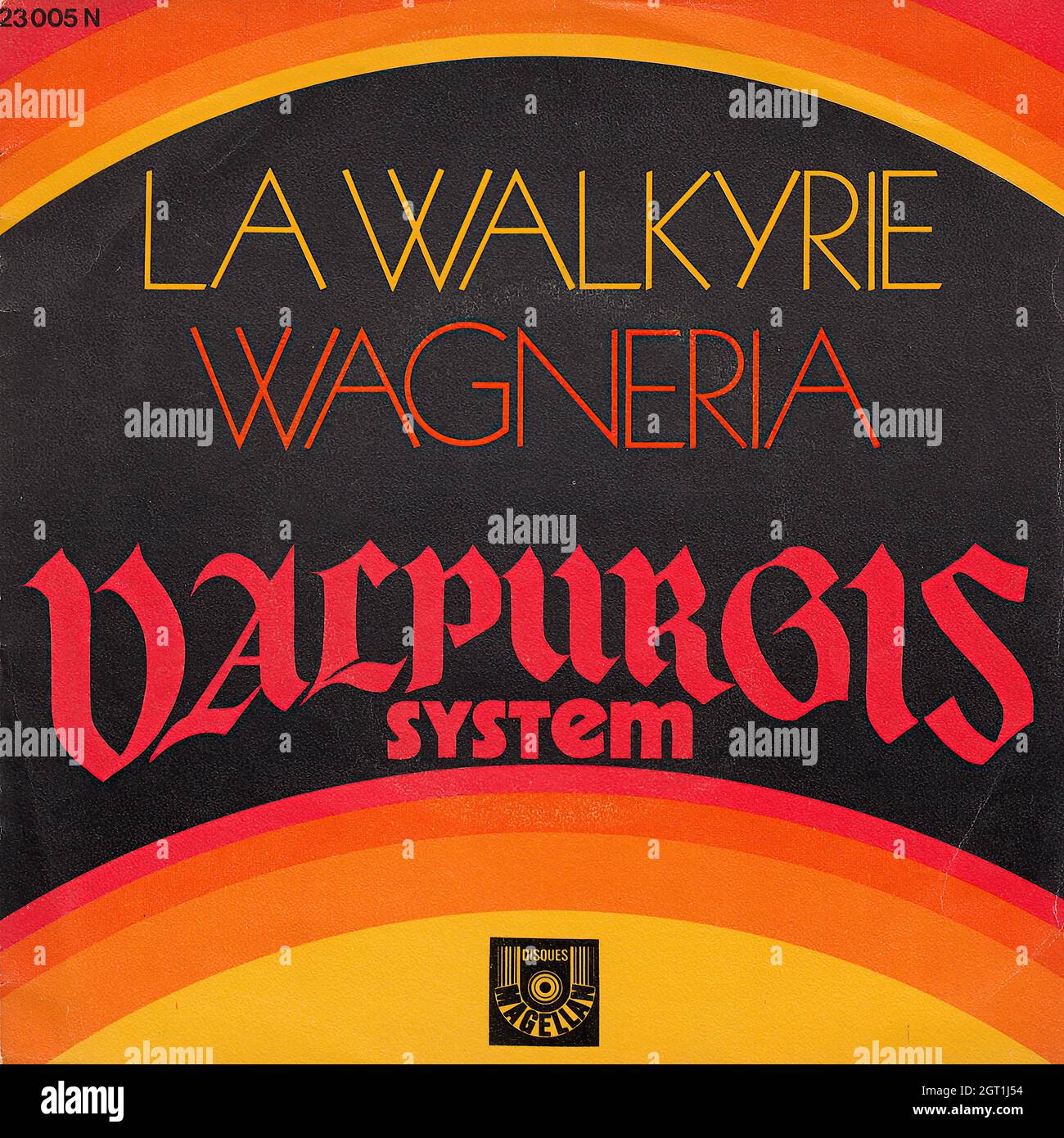 Valpurgis System - La Walkyrie - Wagneria 45rpm - Vintage Vinyl Record Cover Stock Photo