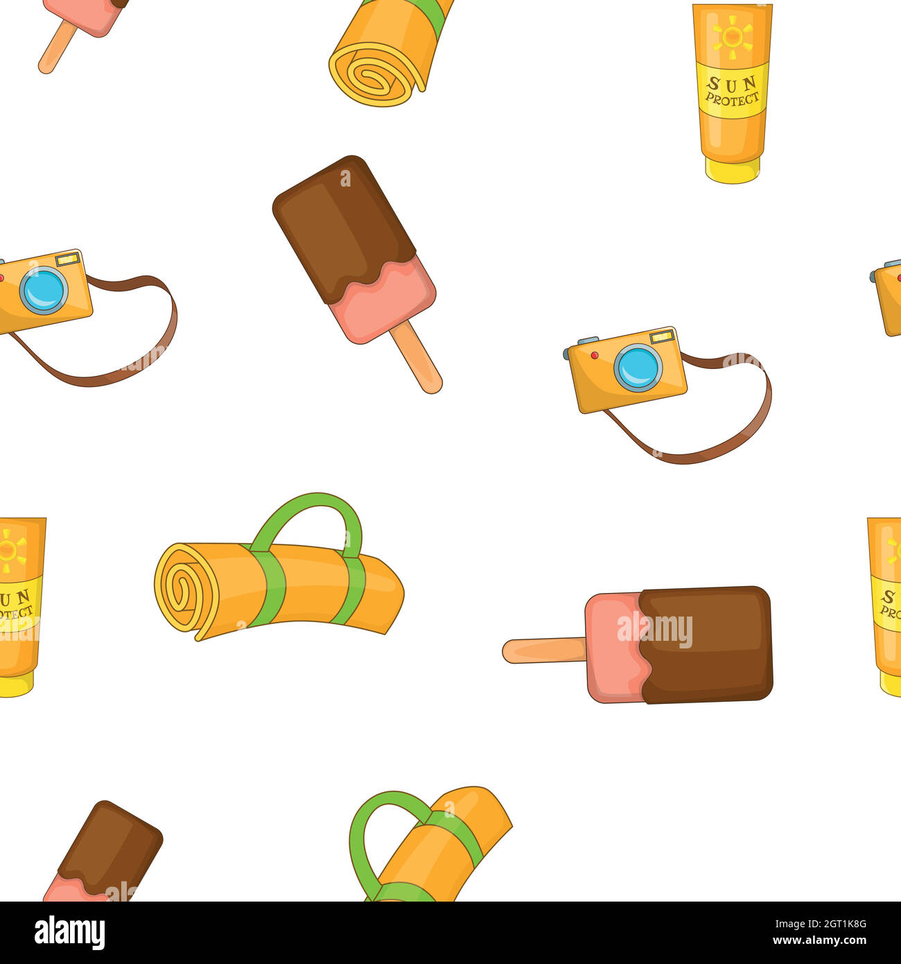 Seamless tropic pattern cartoon Stock Vector Images - Alamy