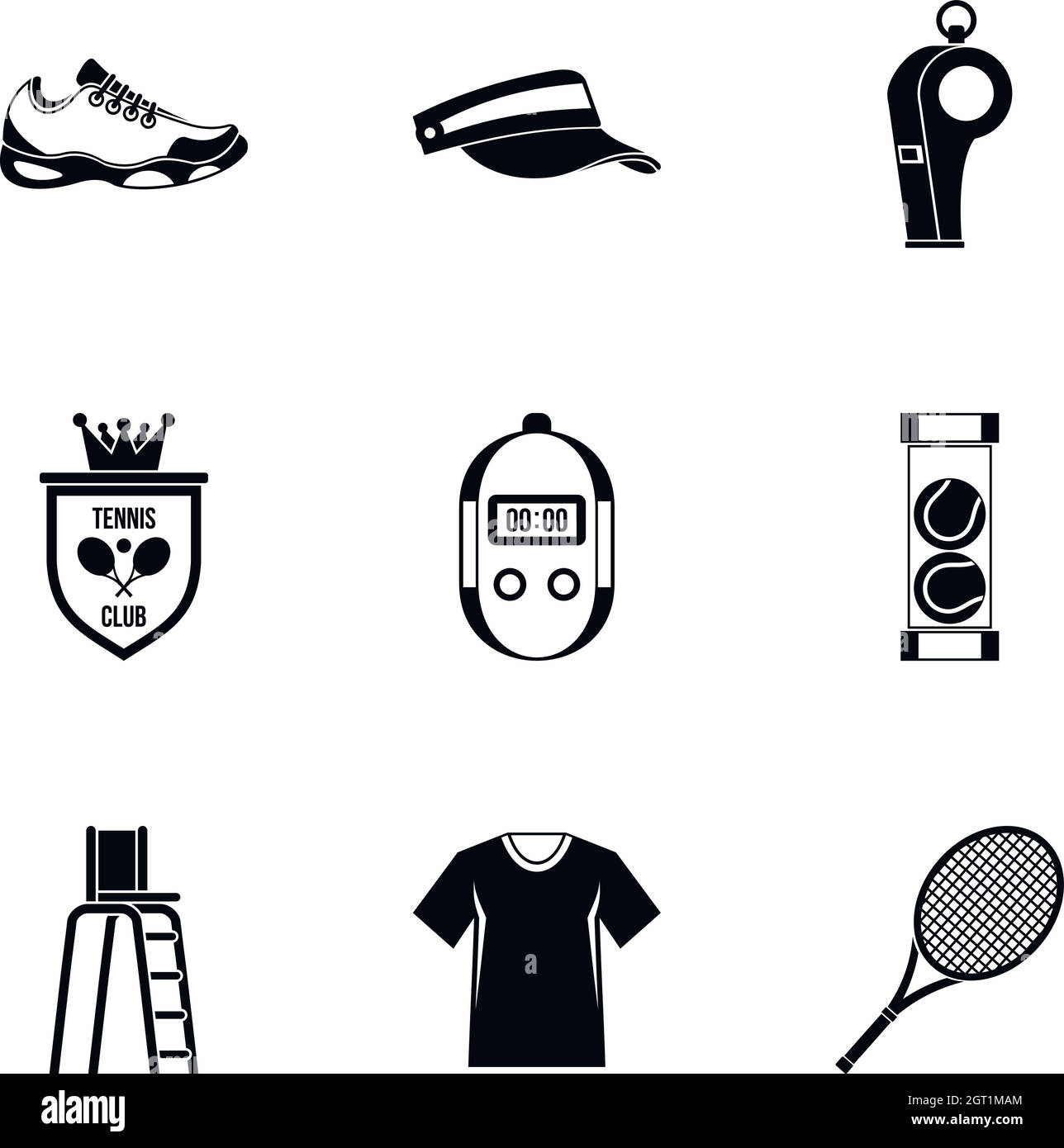 Big tennis icons set, simple style Stock Vector Image & Art - Alamy