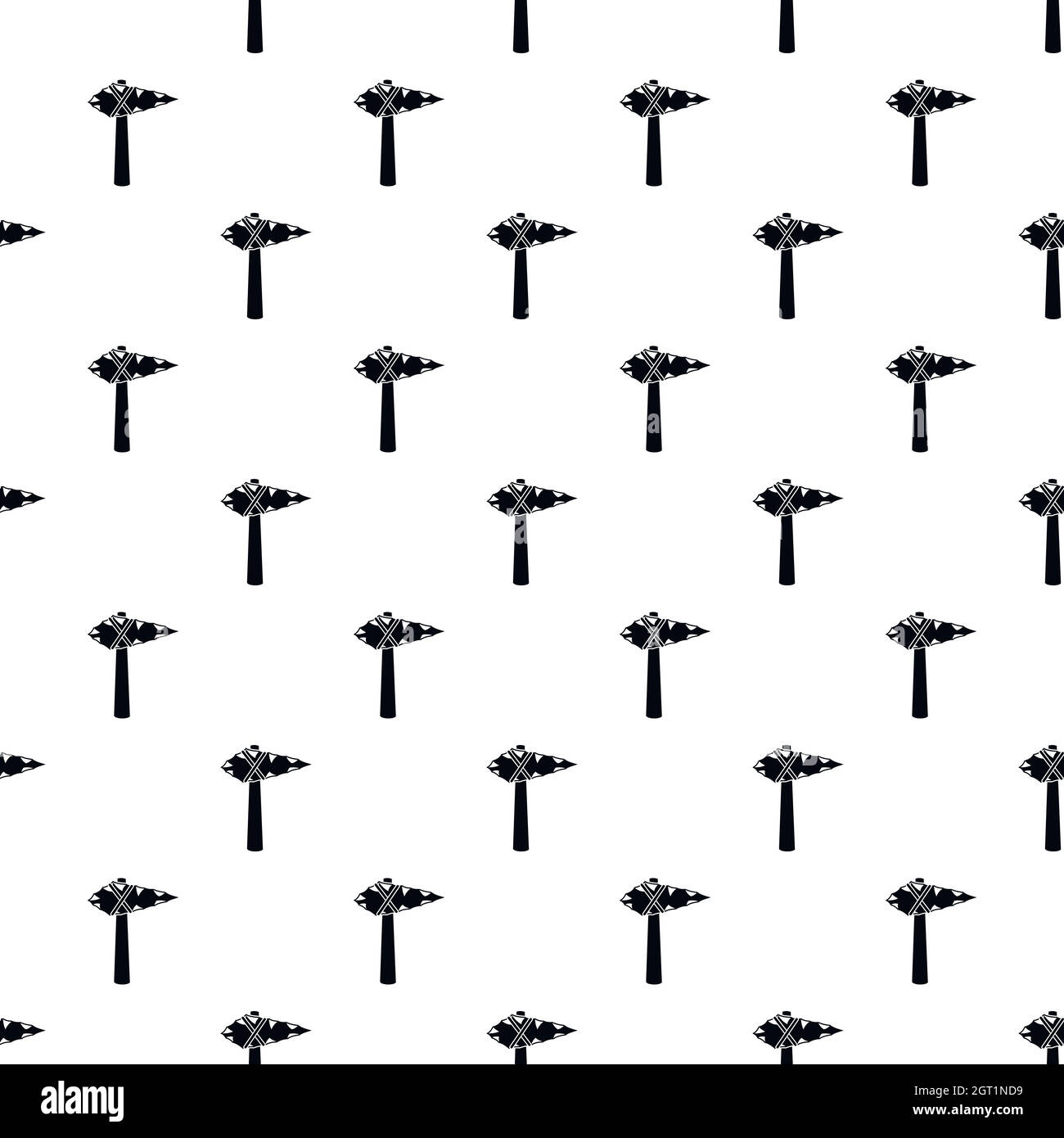 Ancient stone axe pattern, simple style Stock Vector