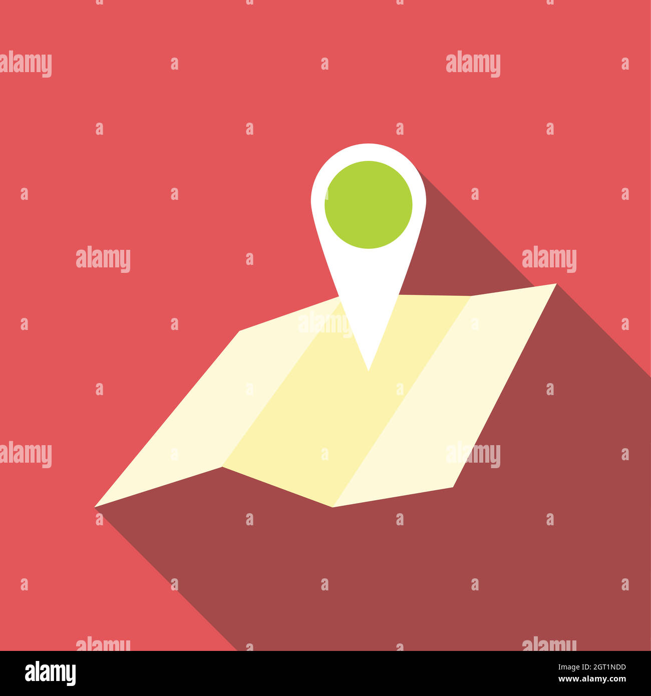 Travel map icon, flat style Stock Vector Image & Art - Alamy