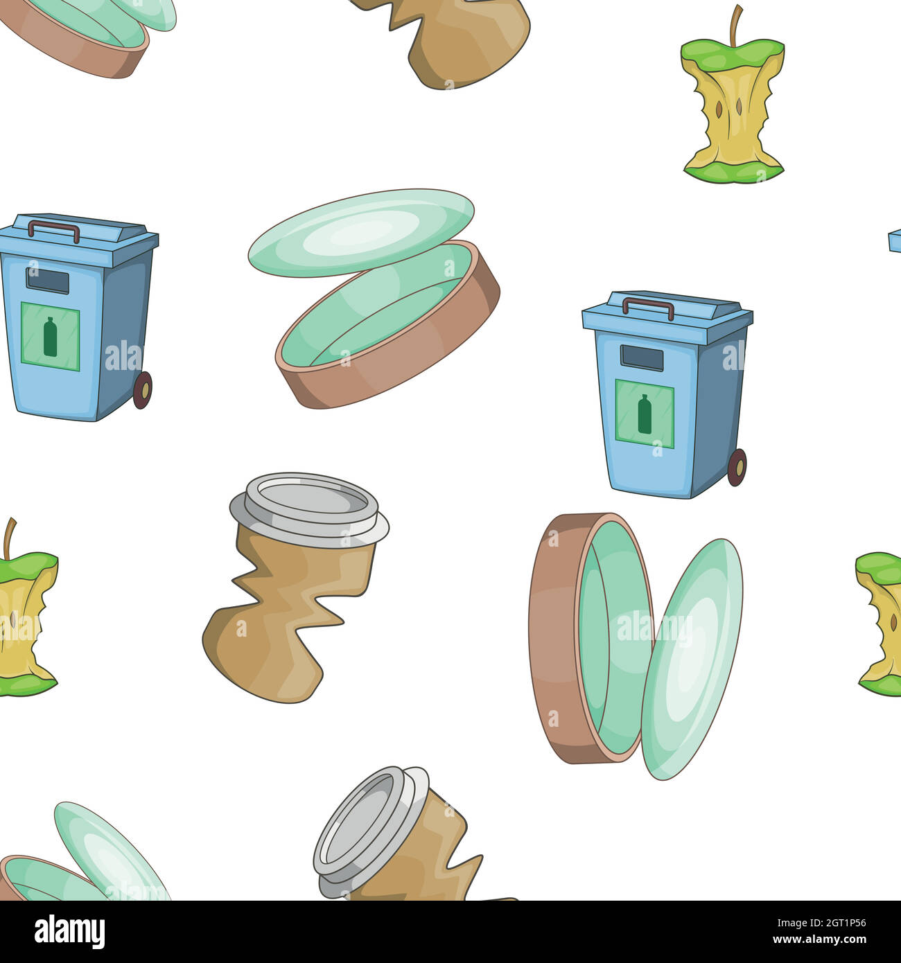 Types of waste pattern, cartoon style Stock Vector Image & Art - Alamy