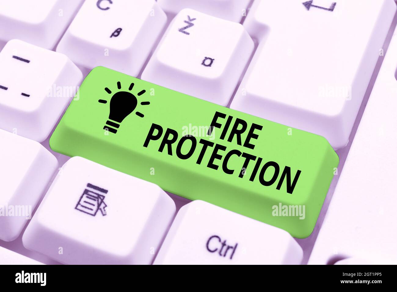 Text sign showing Fire Protection. Business showcase measures taken to ...