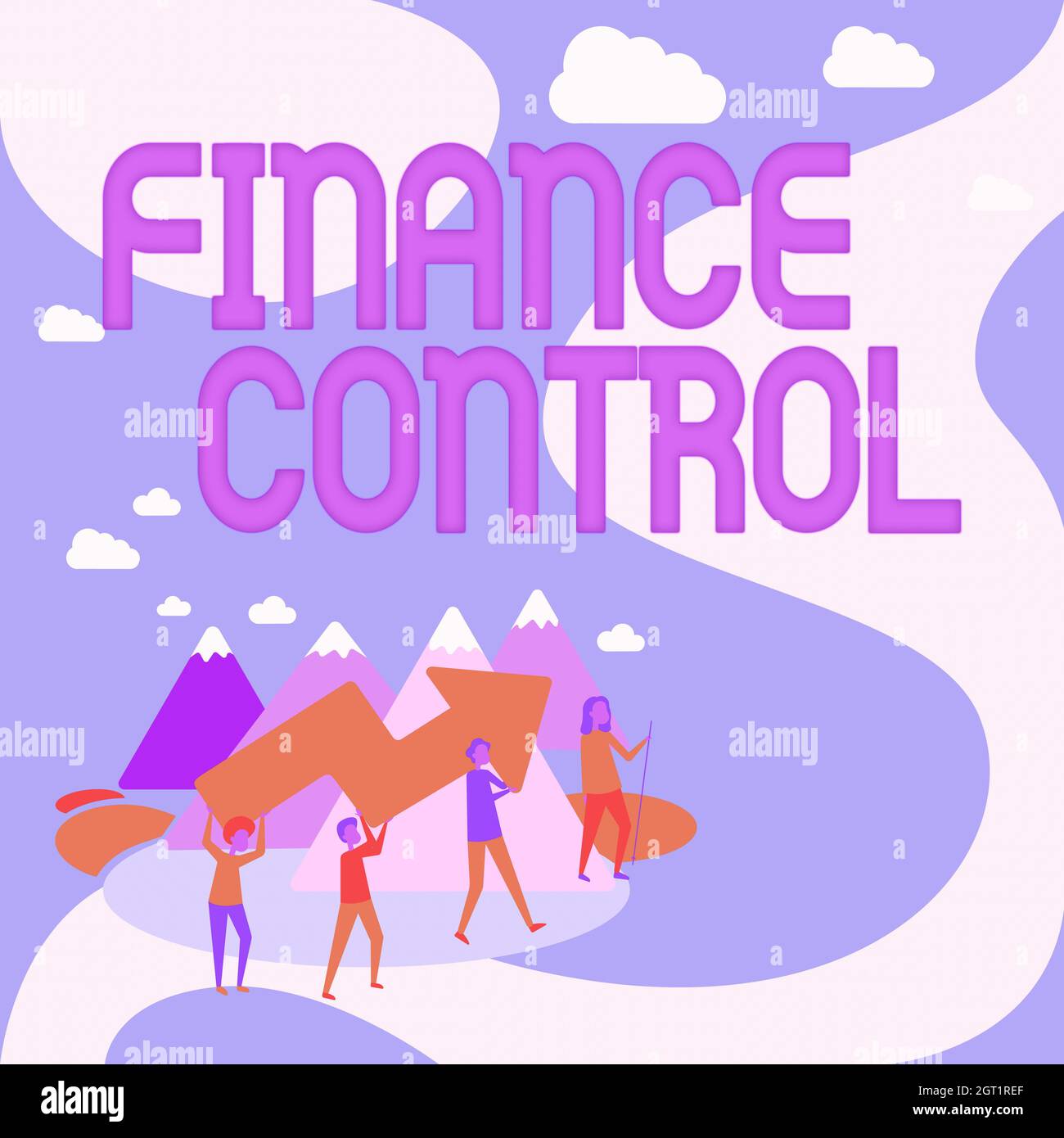 Text caption presenting Finance Control. Business approach procedures ...