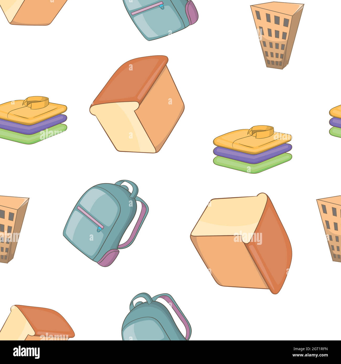 People refugees pattern, cartoon style Stock Vector