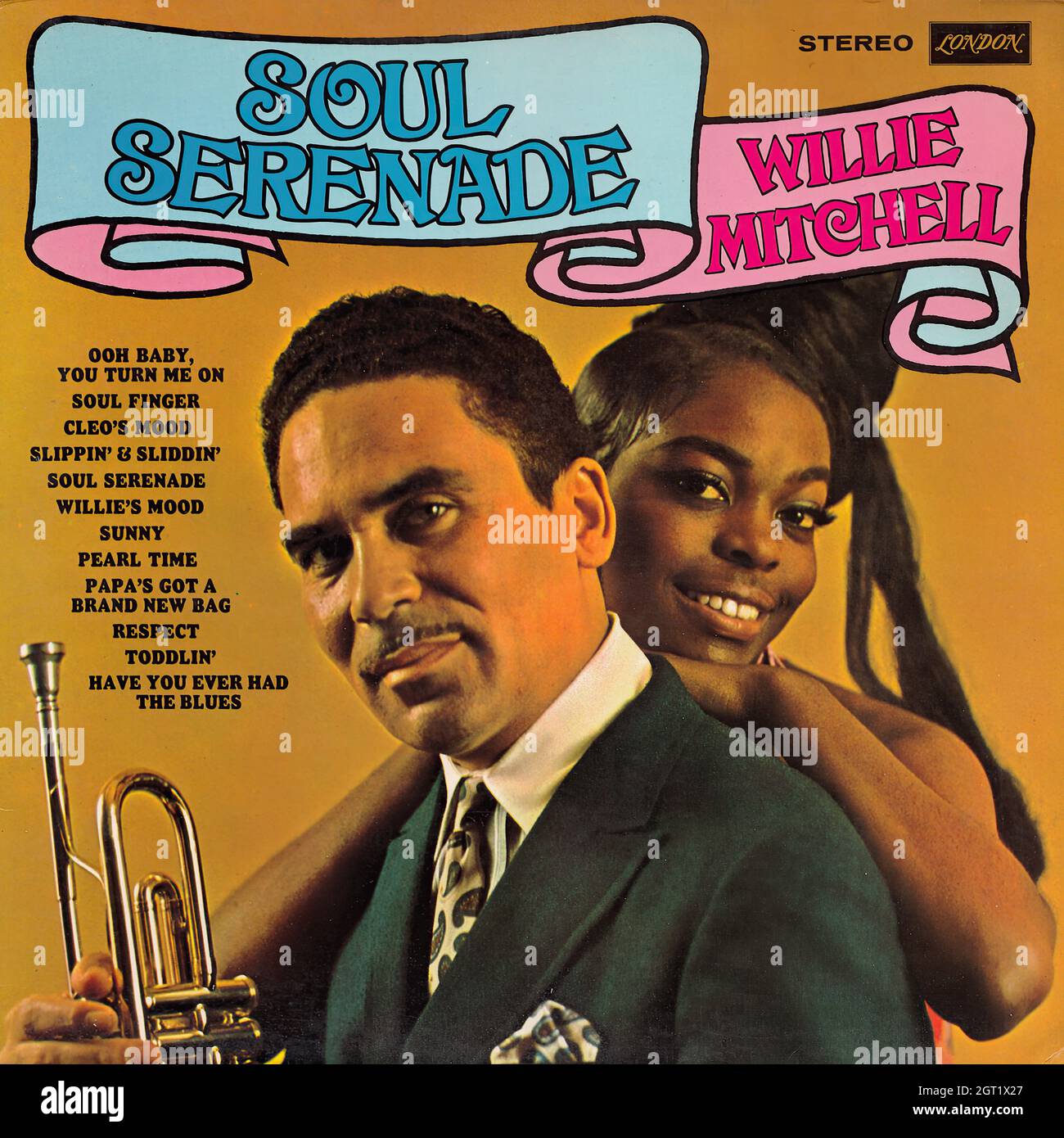 Willie Mitchell Soul serenade Vintage Vinyl Record Cover Stock