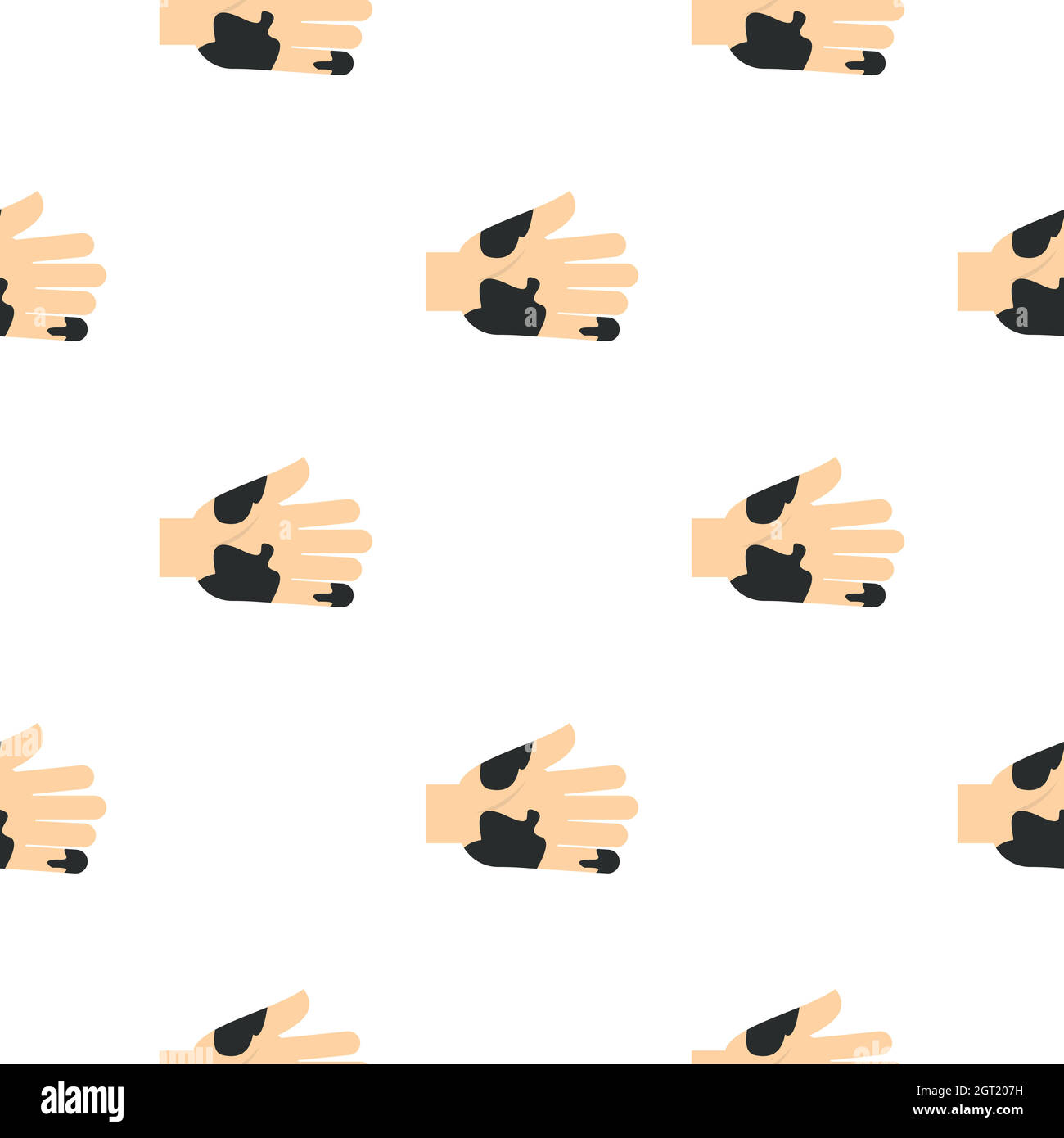 Hand with dirty stains pattern seamless Stock Vector